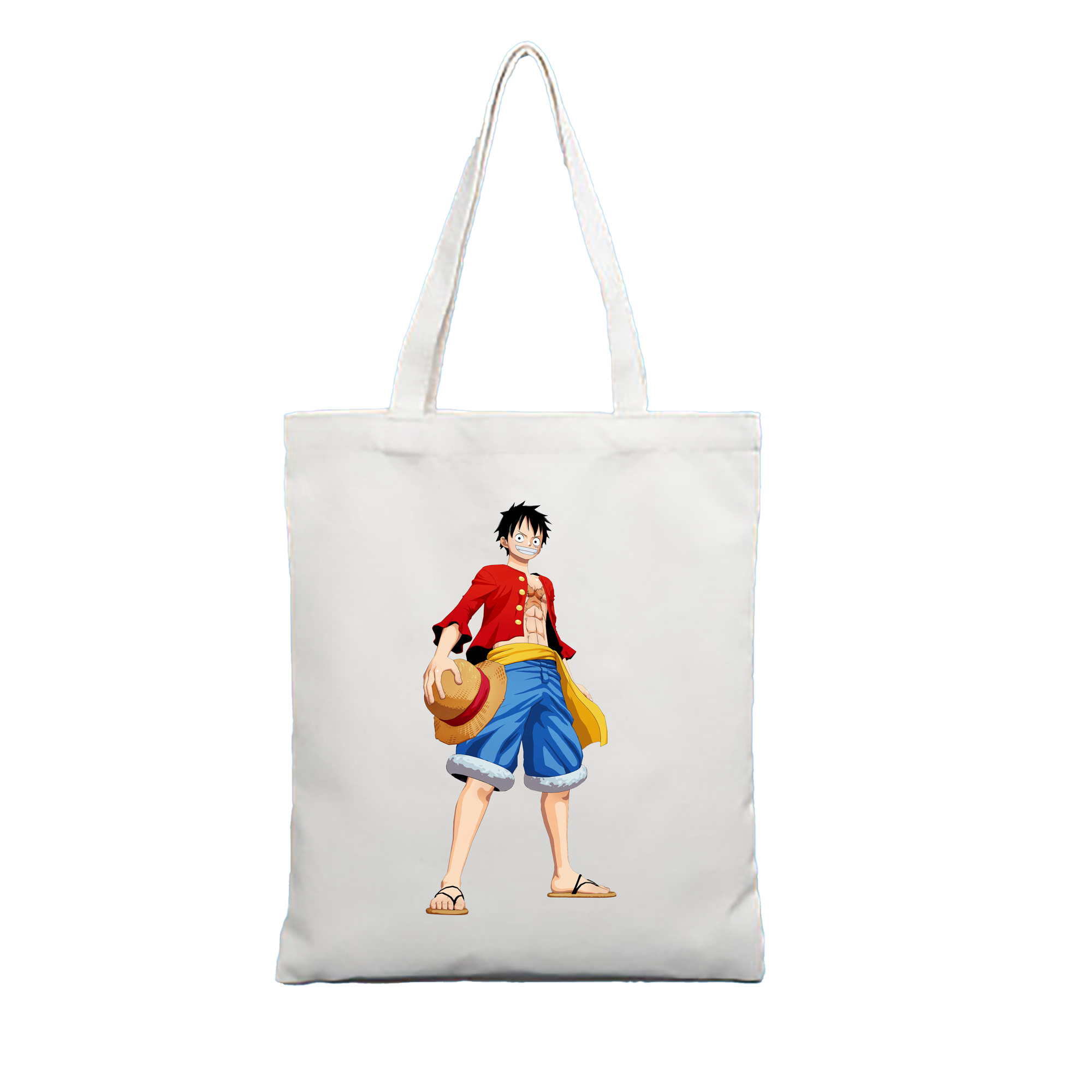 ワンピース モンキー・D・ルフィ ONE PIECE Monkey D. Luffy 縦型キャンバス生地手提げバッグ　トートバッグ