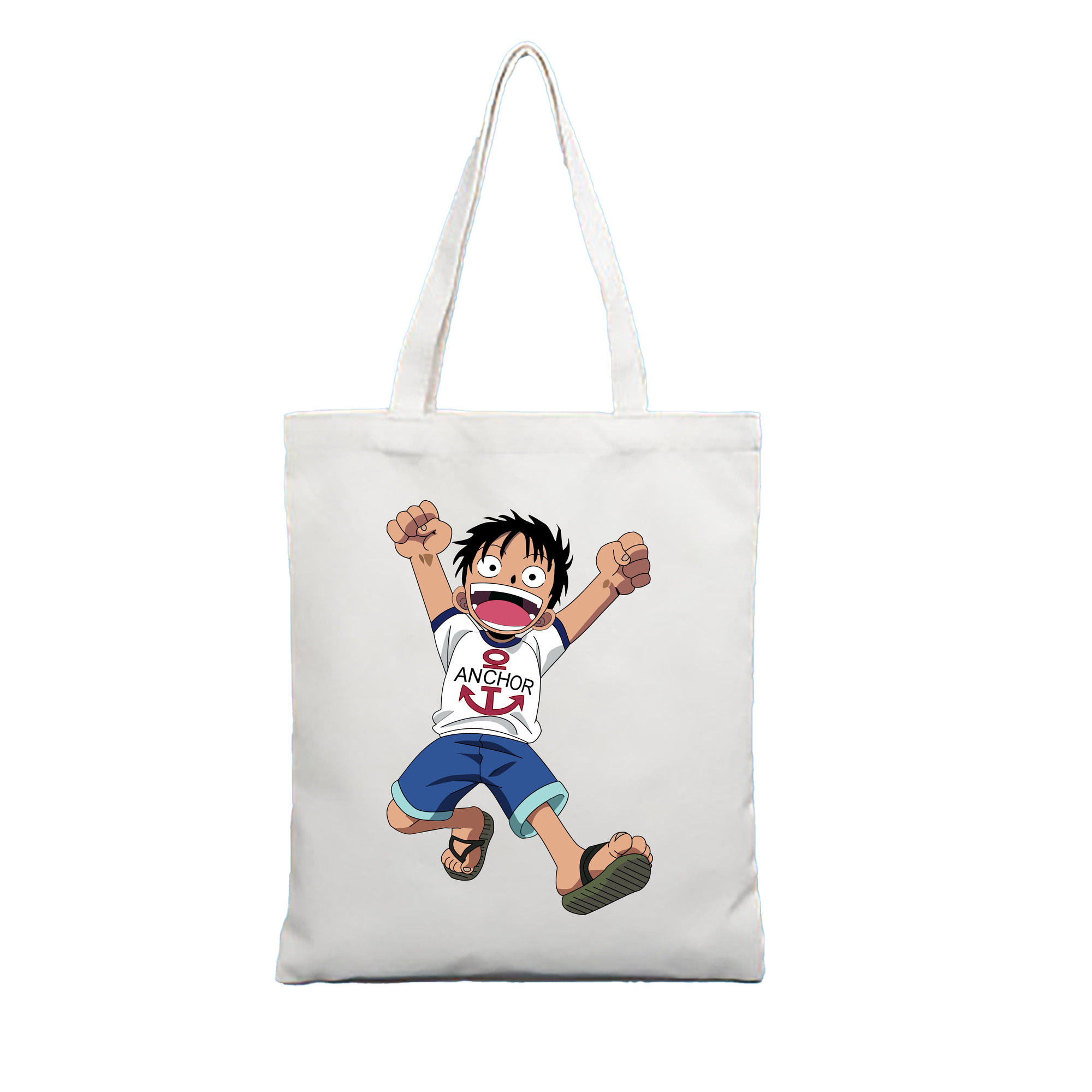ワンピース モンキー・D・ルフィ ONE PIECE Monkey D. Luffy 縦型キャンバス生地手提げバッグ　トートバッグ