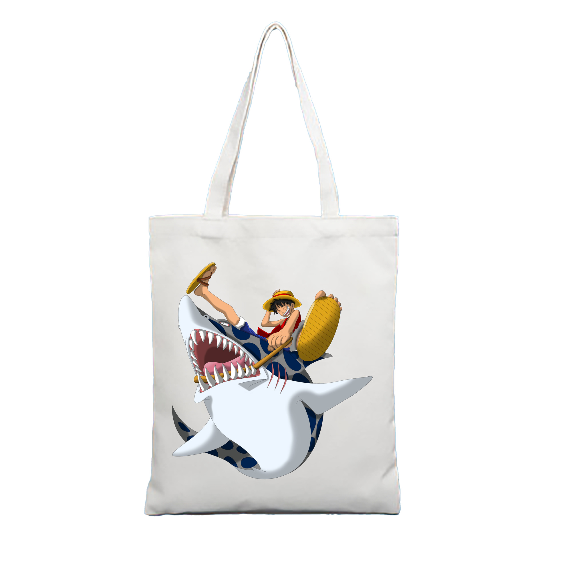 ワンピース モンキー・D・ルフィ ONE PIECE Monkey D. Luffy 縦型キャンバス生地手提げバッグ　トートバッグ