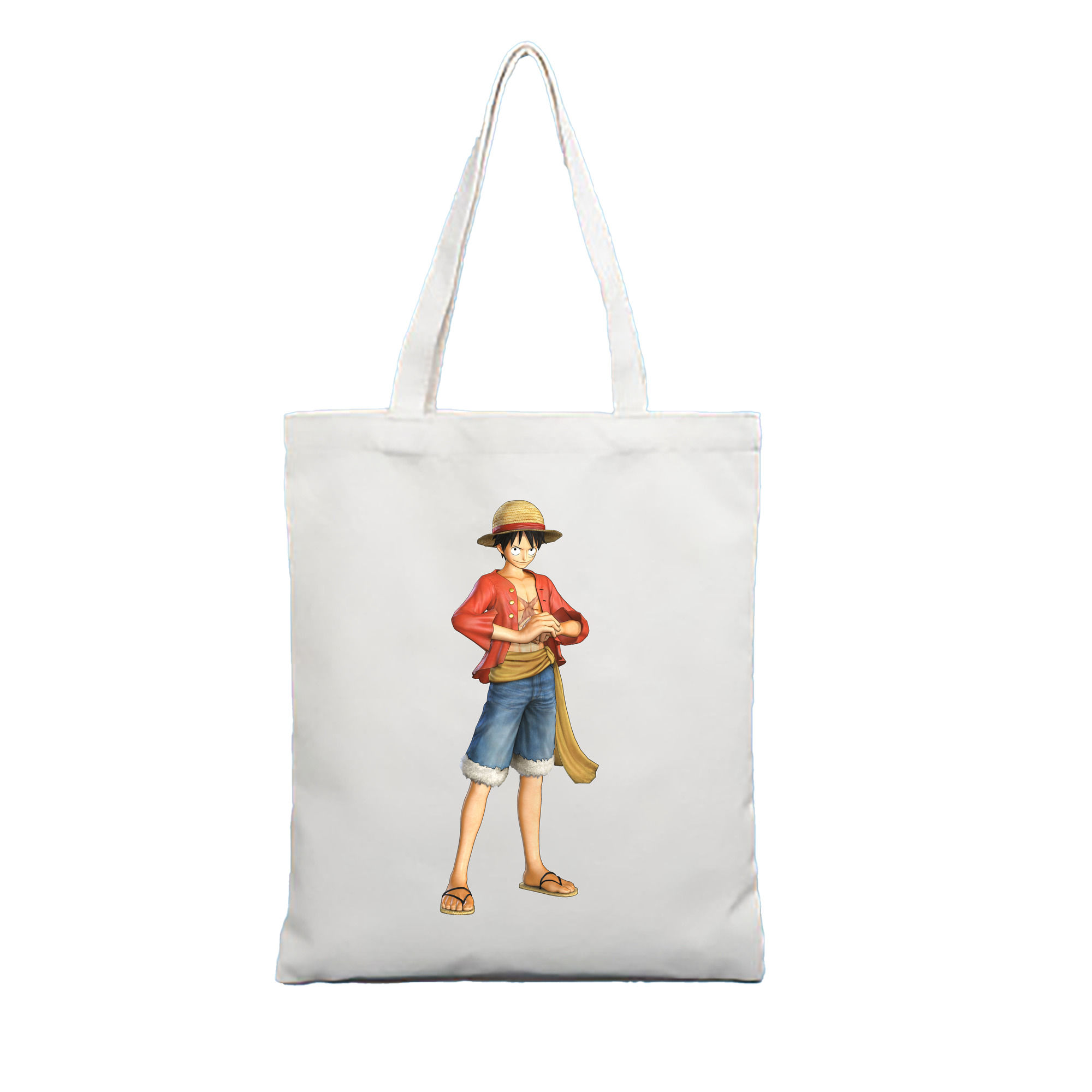 ワンピース モンキー・D・ルフィ ONE PIECE Monkey D. Luffy 縦型キャンバス生地手提げバッグ　トートバッグ