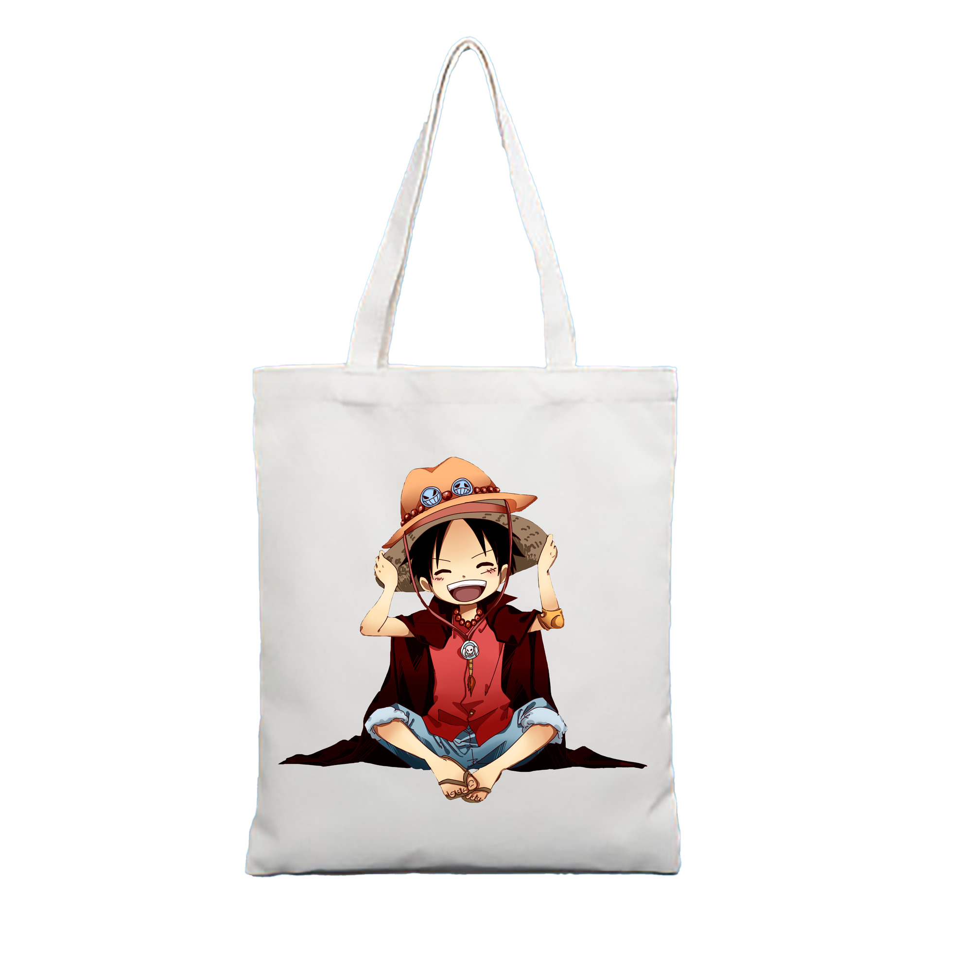 ワンピース モンキー・D・ルフィ ONE PIECE Monkey D. Luffy 縦型キャンバス生地手提げバッグ　トートバッグ