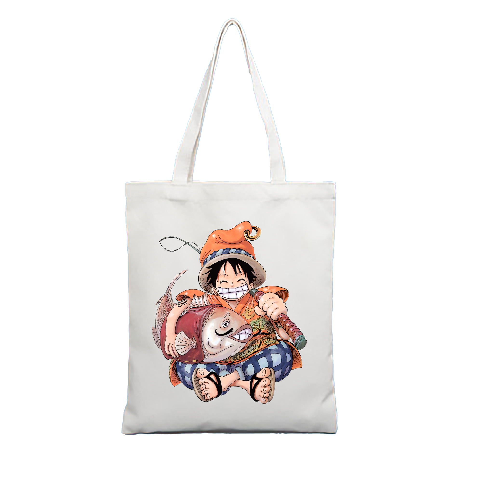 ワンピース モンキー・D・ルフィ ONE PIECE Monkey D. Luffy 縦型キャンバス生地手提げバッグ　トートバッグ