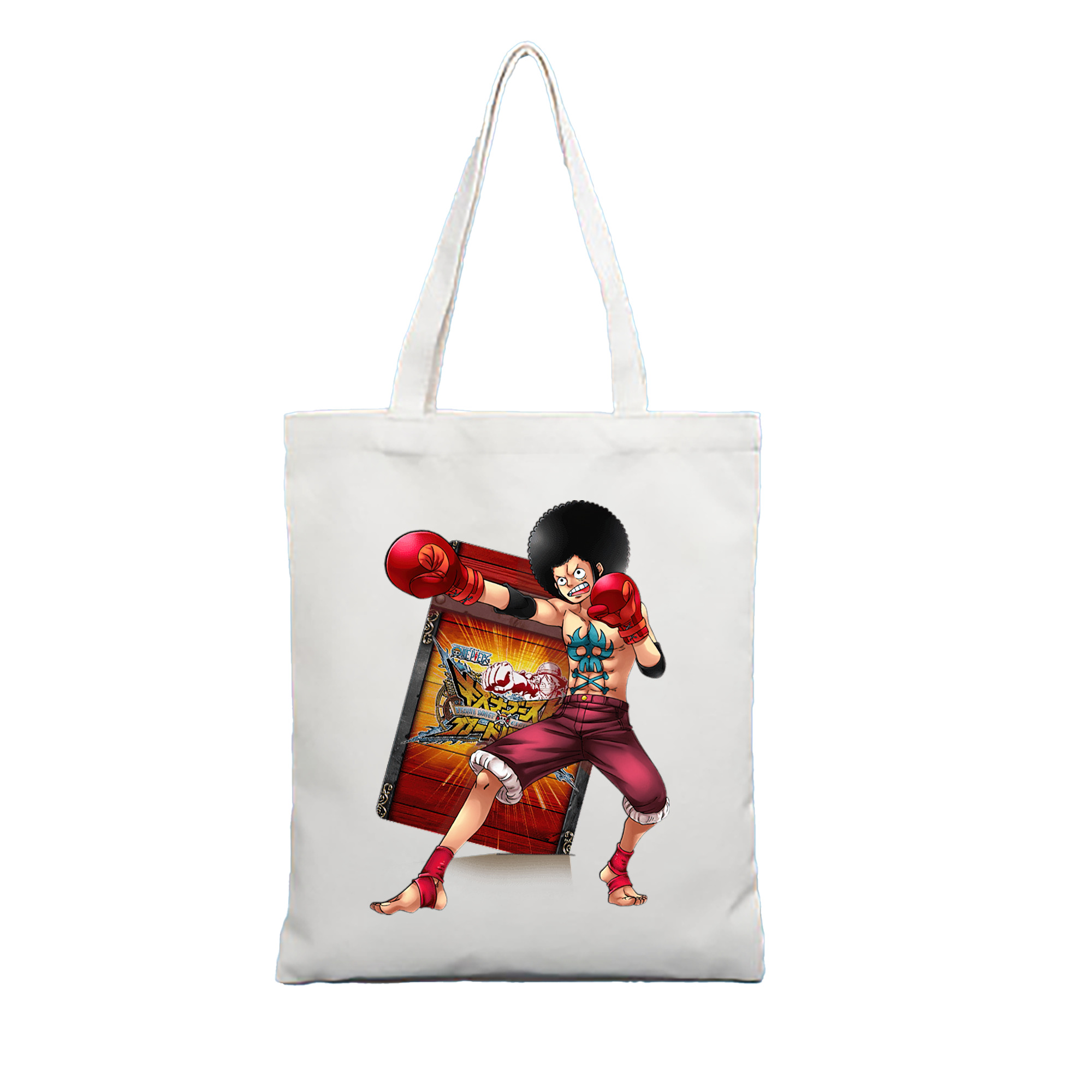 ワンピース モンキー・D・ルフィ ONE PIECE Monkey D. Luffy 縦型キャンバス生地手提げバッグ　トートバッグ