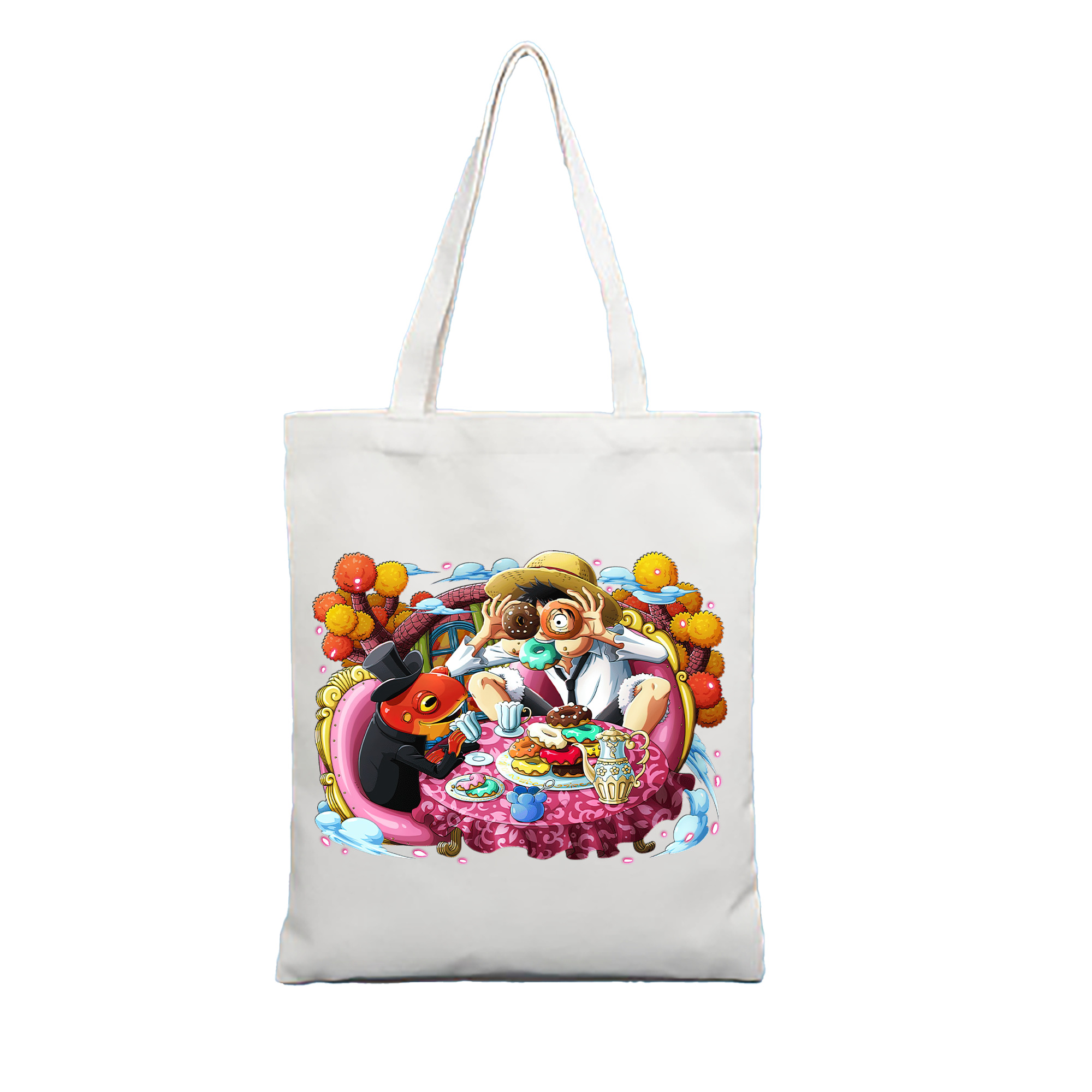ワンピース モンキー・D・ルフィ ONE PIECE Monkey D. Luffy 縦型キャンバス生地手提げバッグ　トートバッグ