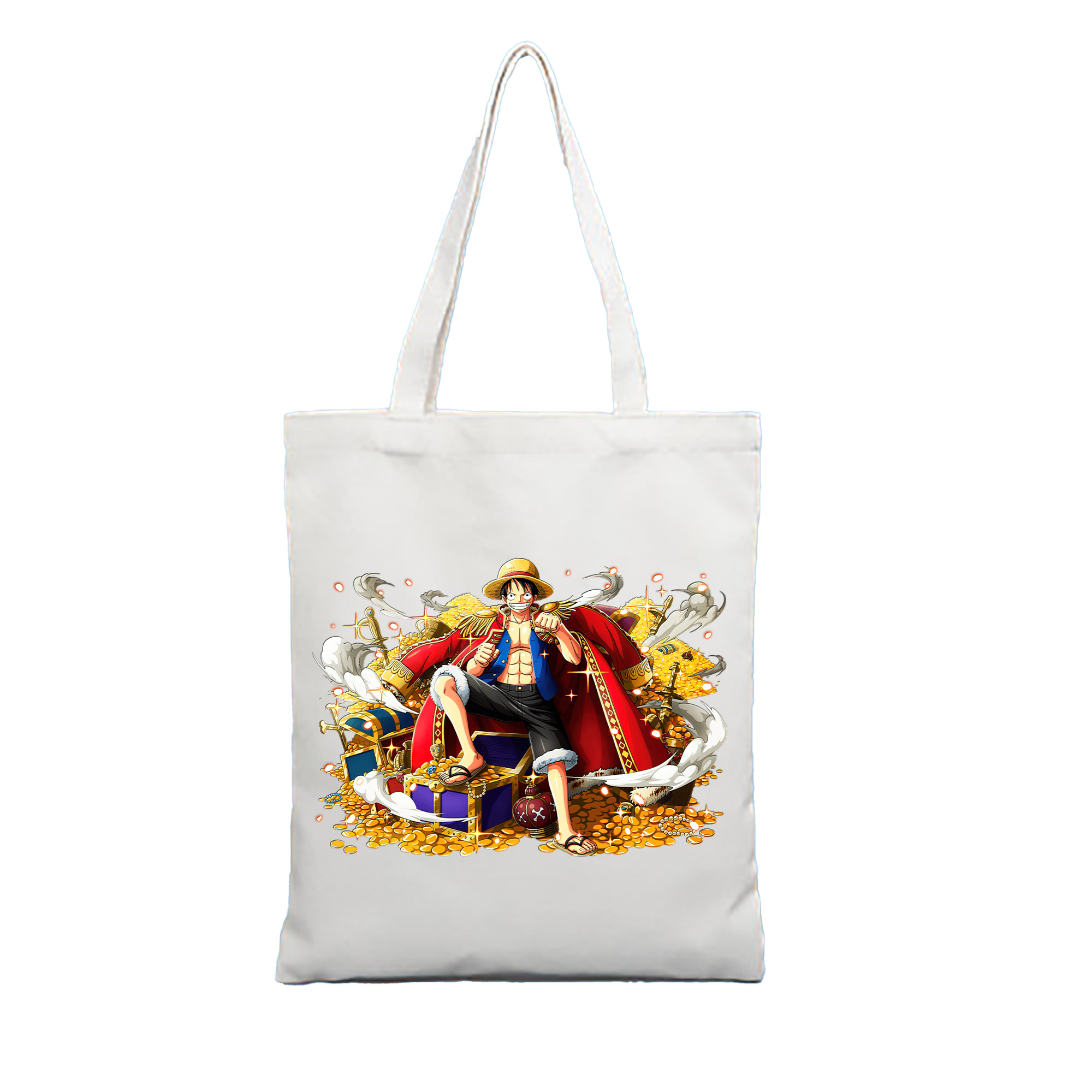 ワンピース モンキー・D・ルフィ ONE PIECE Monkey D. Luffy 縦型キャンバス生地手提げバッグ　トートバッグ