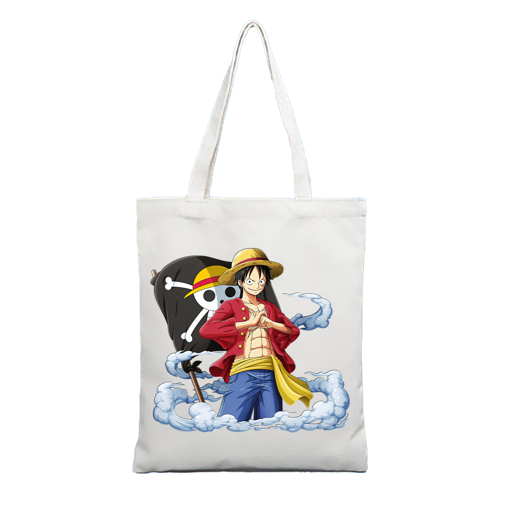 ワンピース モンキー・D・ルフィ ONE PIECE Monkey D. Luffy 縦型キャンバス生地手提げバッグ　トートバッグ