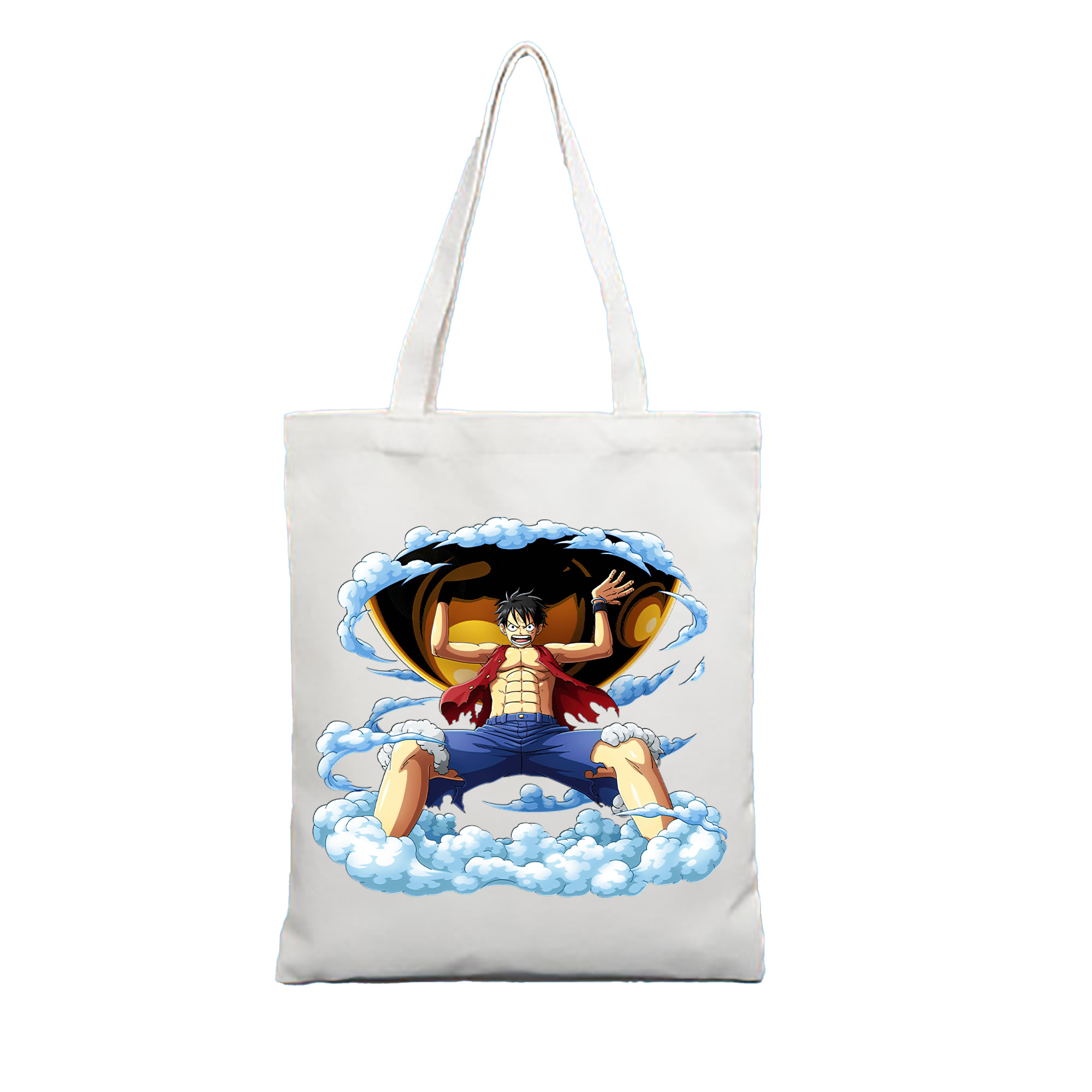 ワンピース モンキー・D・ルフィ ONE PIECE Monkey D. Luffy 縦型キャンバス生地手提げバッグ　トートバッグ