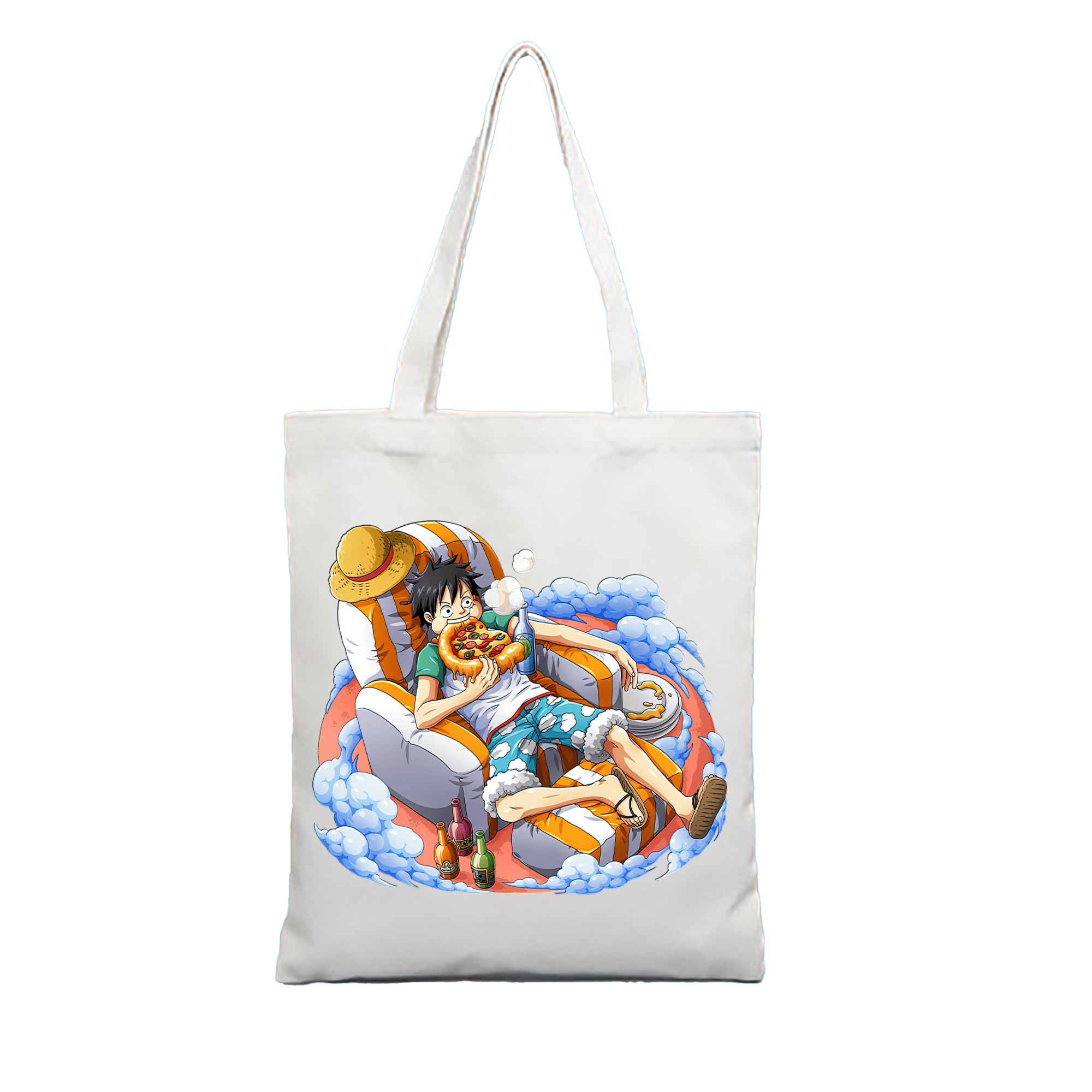 ワンピース モンキー・D・ルフィ ONE PIECE Monkey D. Luffy 縦型キャンバス生地手提げバッグ　トートバッグ