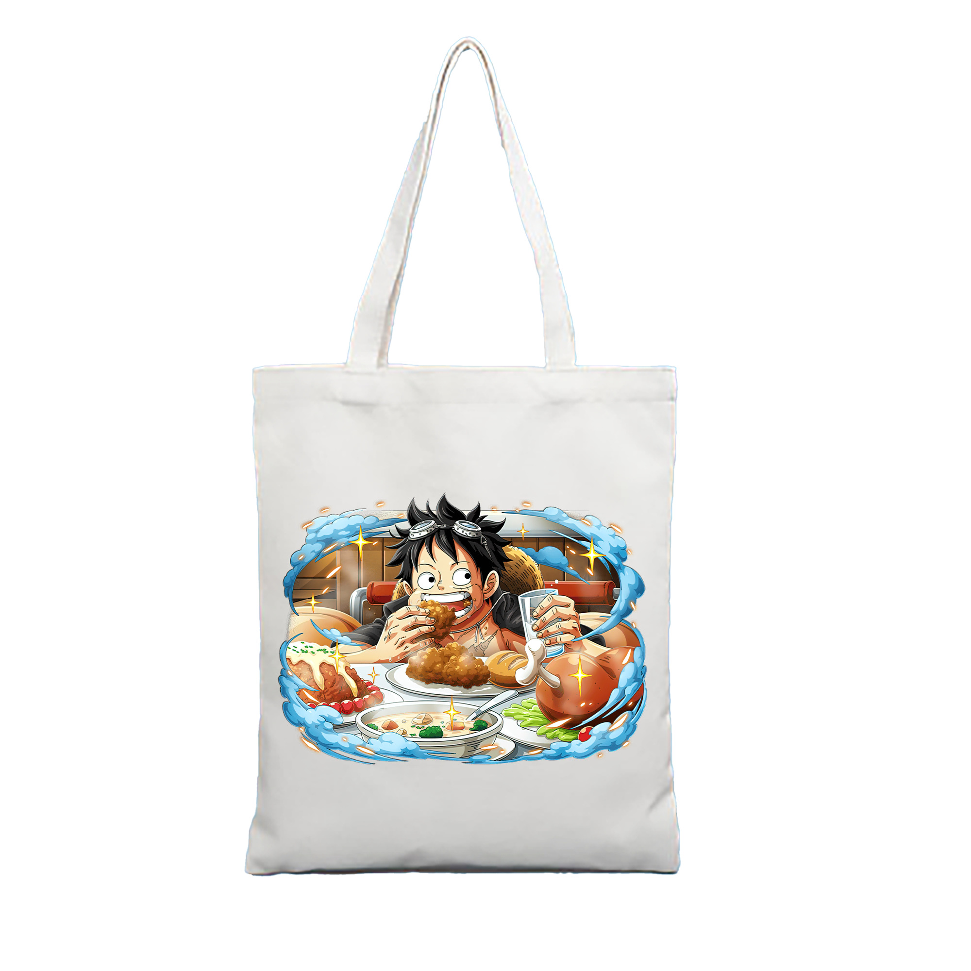 ワンピース モンキー・D・ルフィ ONE PIECE Monkey D. Luffy 縦型キャンバス生地手提げバッグ　トートバッグ