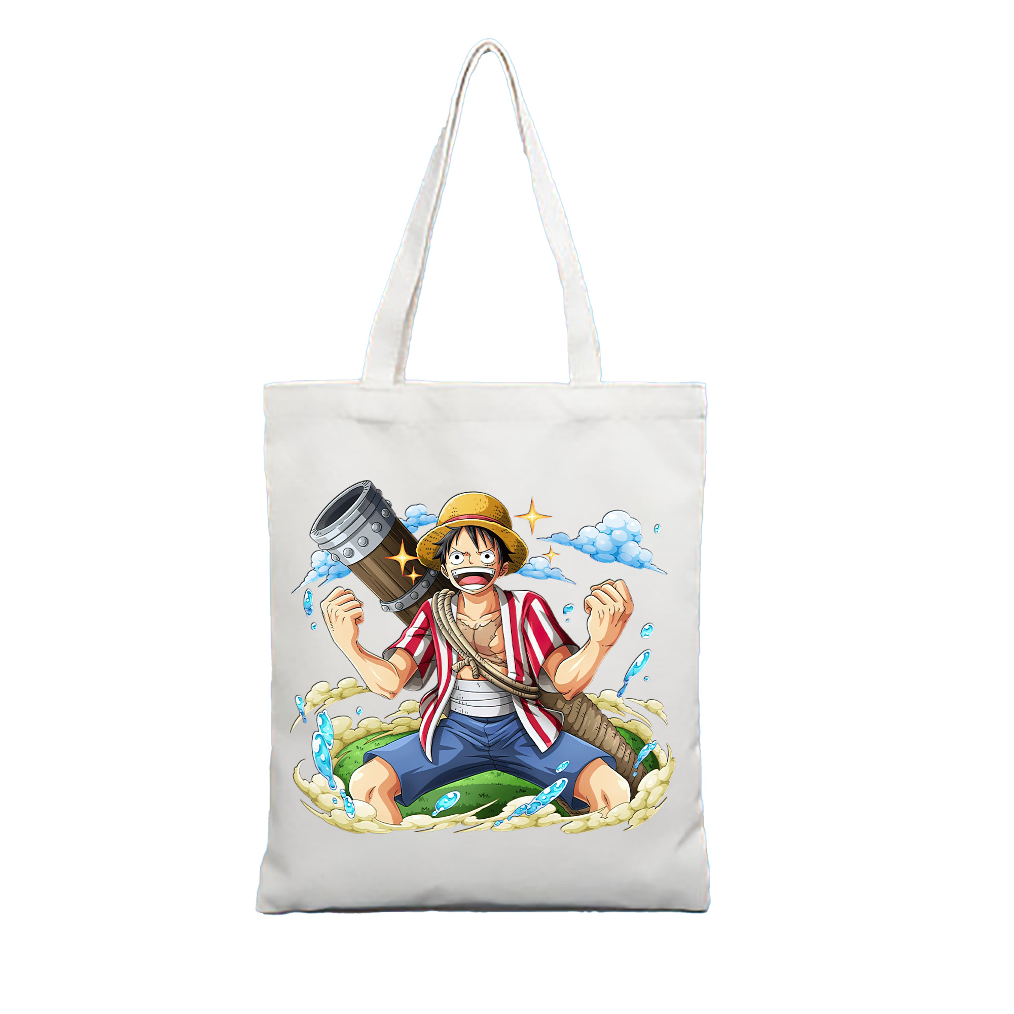 ワンピース モンキー・D・ルフィ ONE PIECE Monkey D. Luffy 縦型キャンバス生地手提げバッグ　トートバッグ