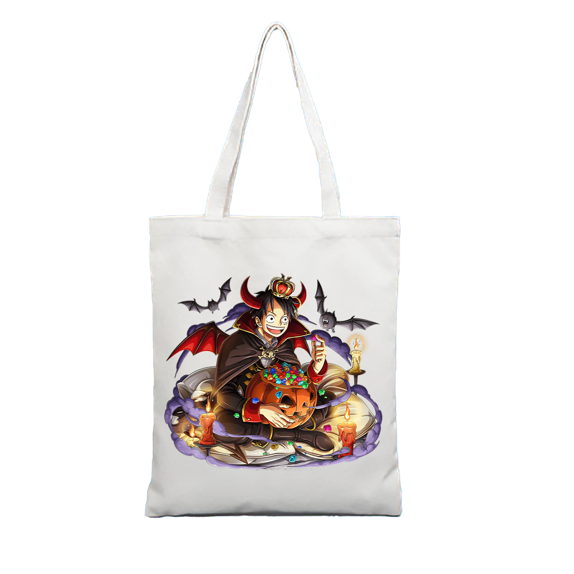 ワンピース モンキー・D・ルフィ ONE PIECE Monkey D. Luffy 縦型キャンバス生地手提げバッグ　トートバッグ