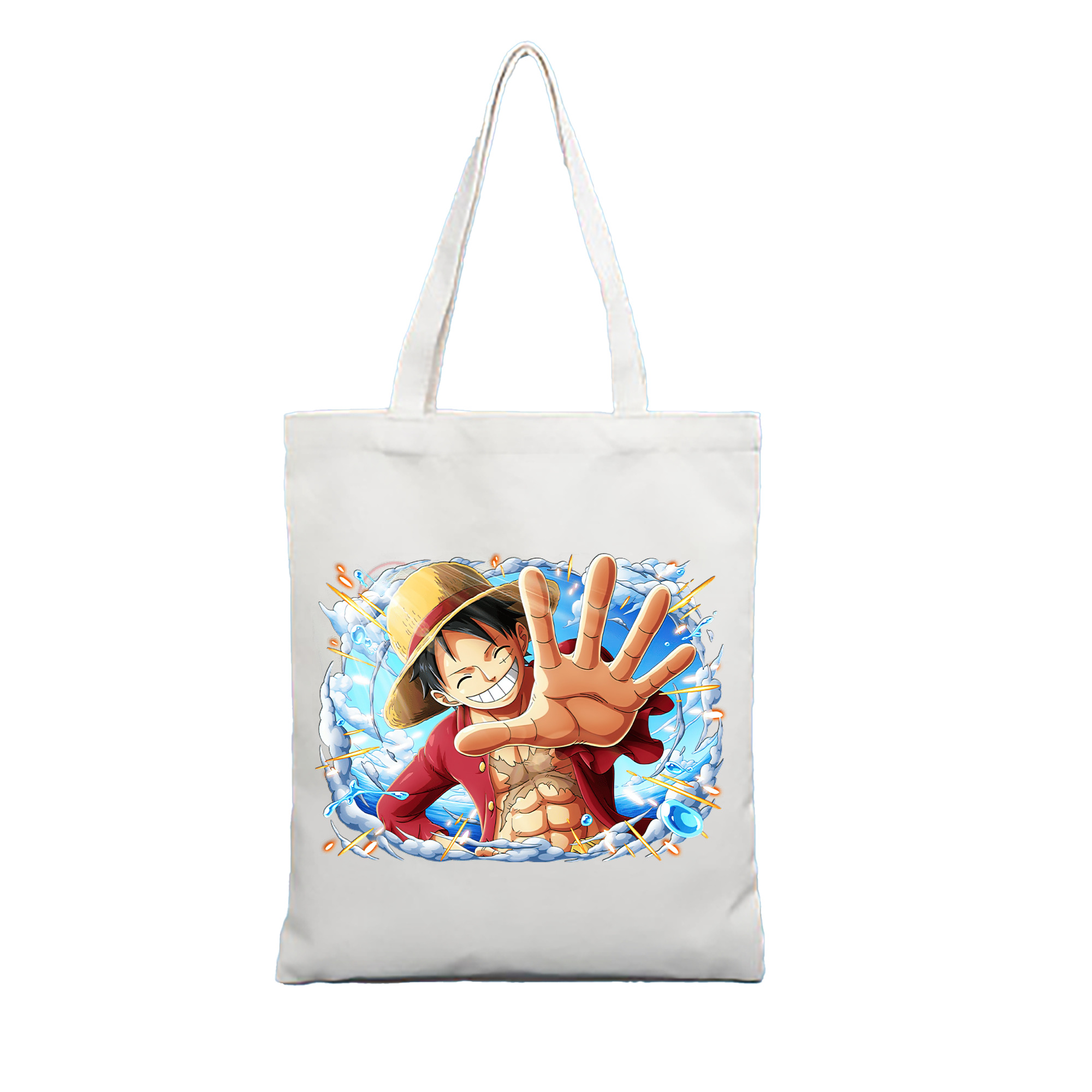 ワンピース モンキー・D・ルフィ ONE PIECE Monkey D. Luffy 縦型キャンバス生地手提げバッグ　トートバッグ
