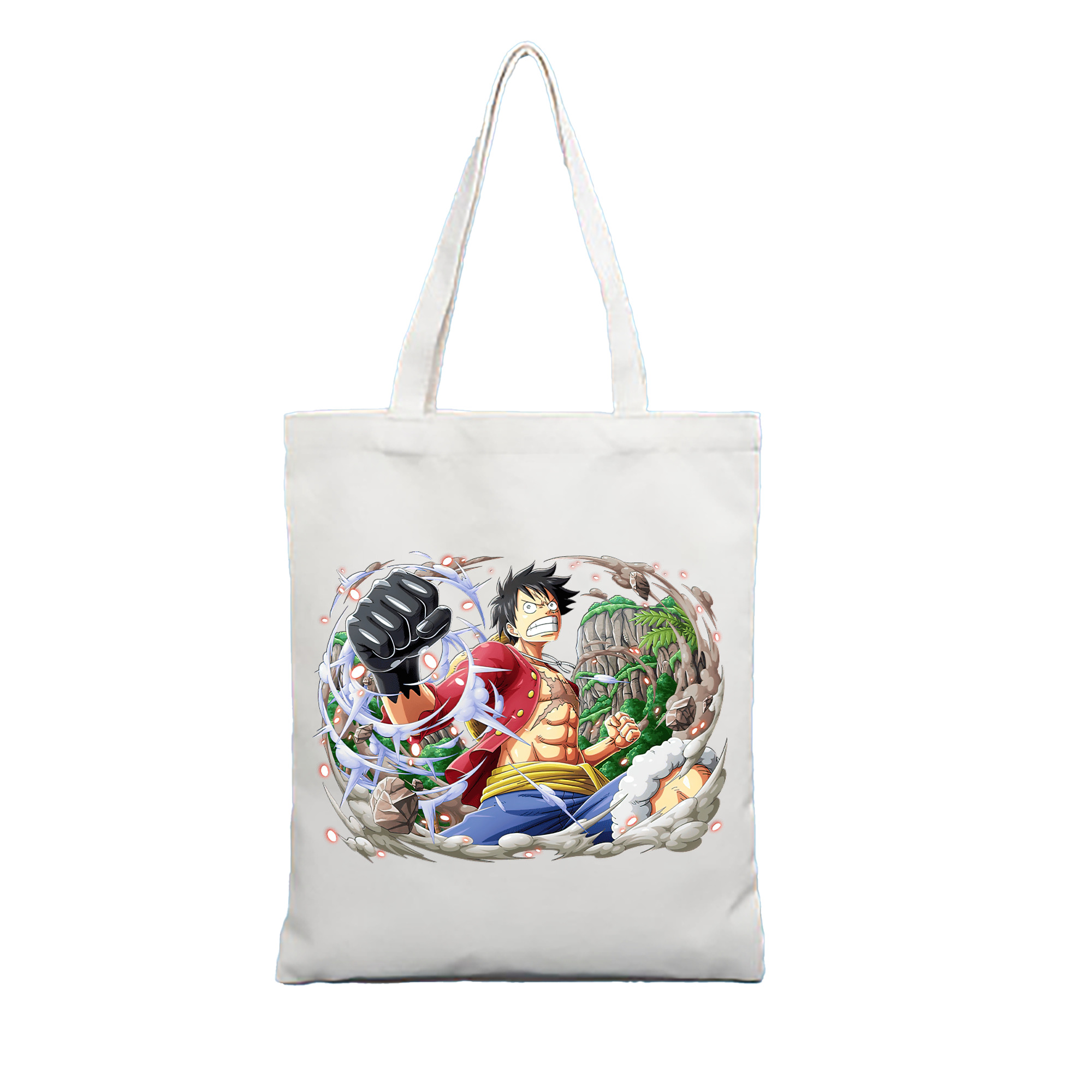ワンピース モンキー・D・ルフィ ONE PIECE Monkey D. Luffy 縦型キャンバス生地手提げバッグ　トートバッグ