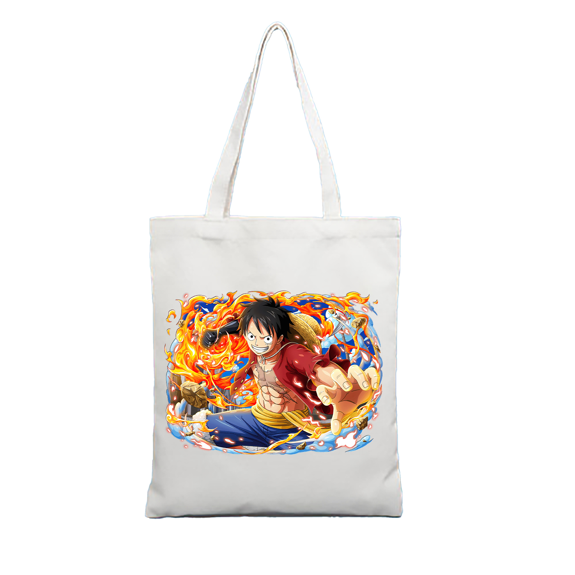 ワンピース モンキー・D・ルフィ ONE PIECE Monkey D. Luffy 縦型キャンバス生地手提げバッグ　トートバッグ