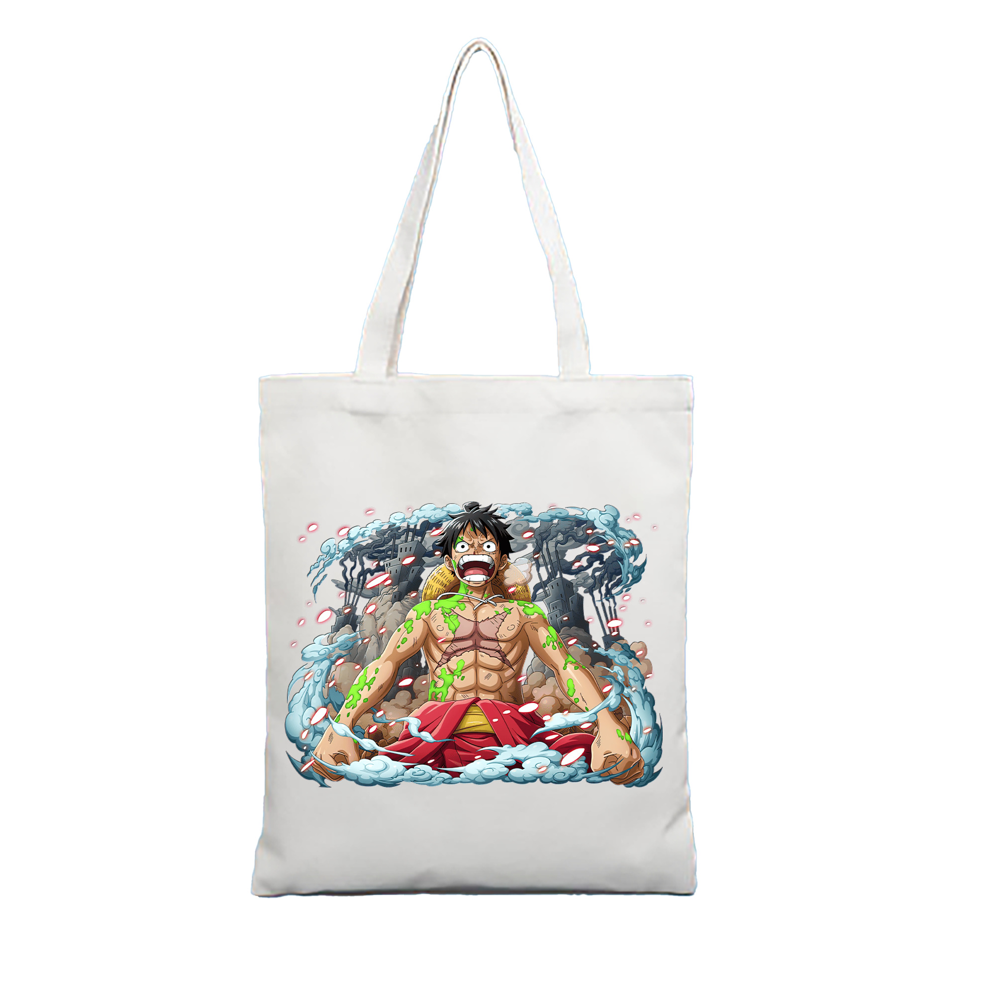 ワンピース モンキー・D・ルフィ ONE PIECE Monkey D. Luffy 縦型キャンバス生地手提げバッグ　トートバッグ