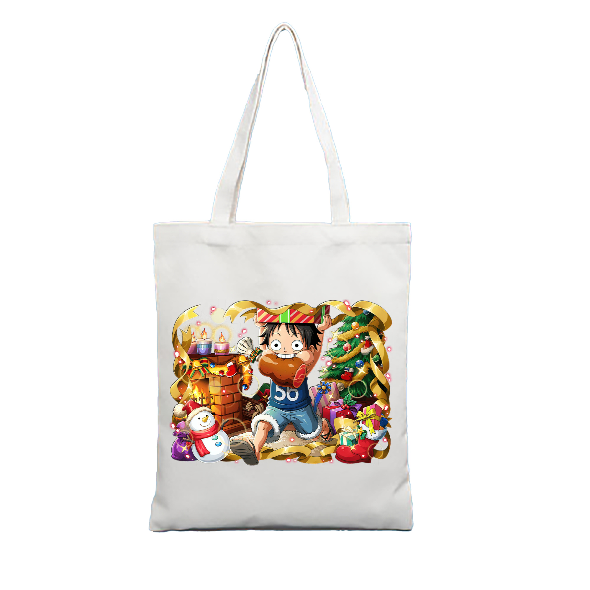 ワンピース モンキー・D・ルフィ ONE PIECE Monkey D. Luffy 縦型キャンバス生地手提げバッグ　トートバッグ
