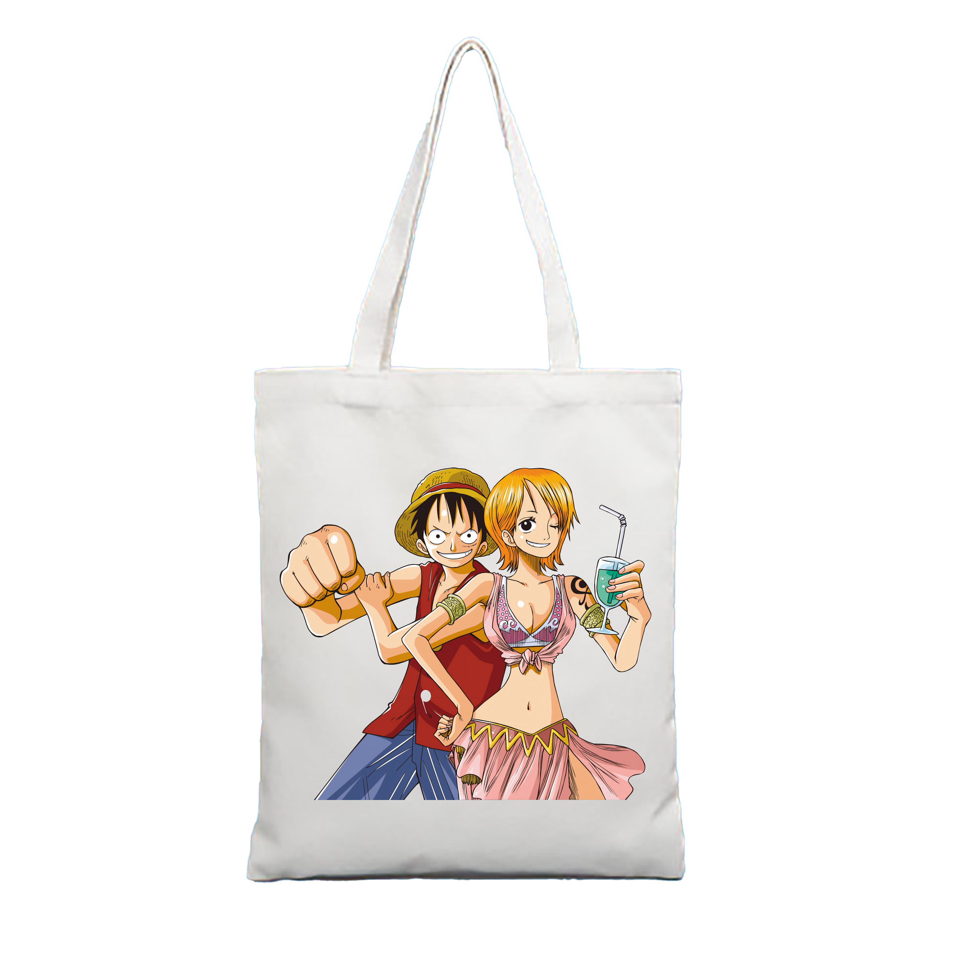 ワンピース モンキー・D・ルフィ ONE PIECE Monkey D. Luffy 縦型キャンバス生地手提げバッグ　トートバッグ