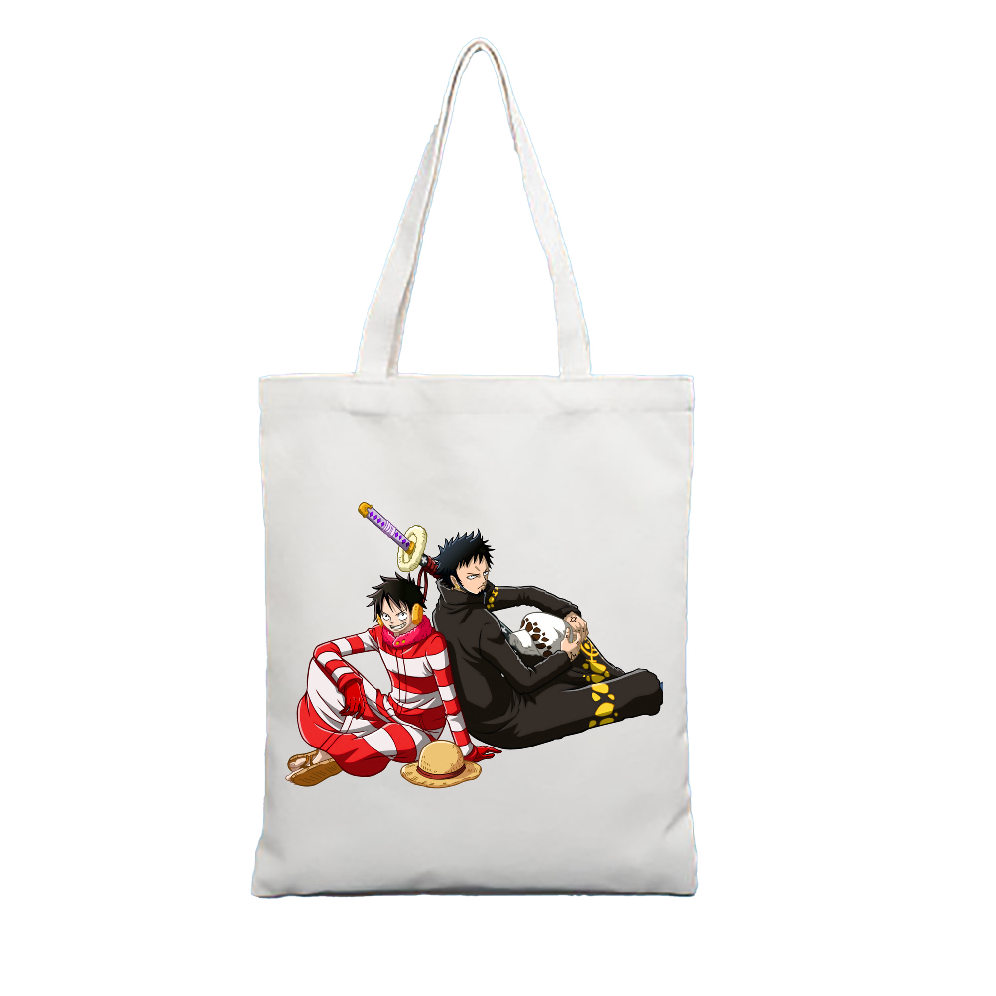 ワンピース モンキー・D・ルフィ ONE PIECE Monkey D. Luffy 縦型キャンバス生地手提げバッグ　トートバッグ