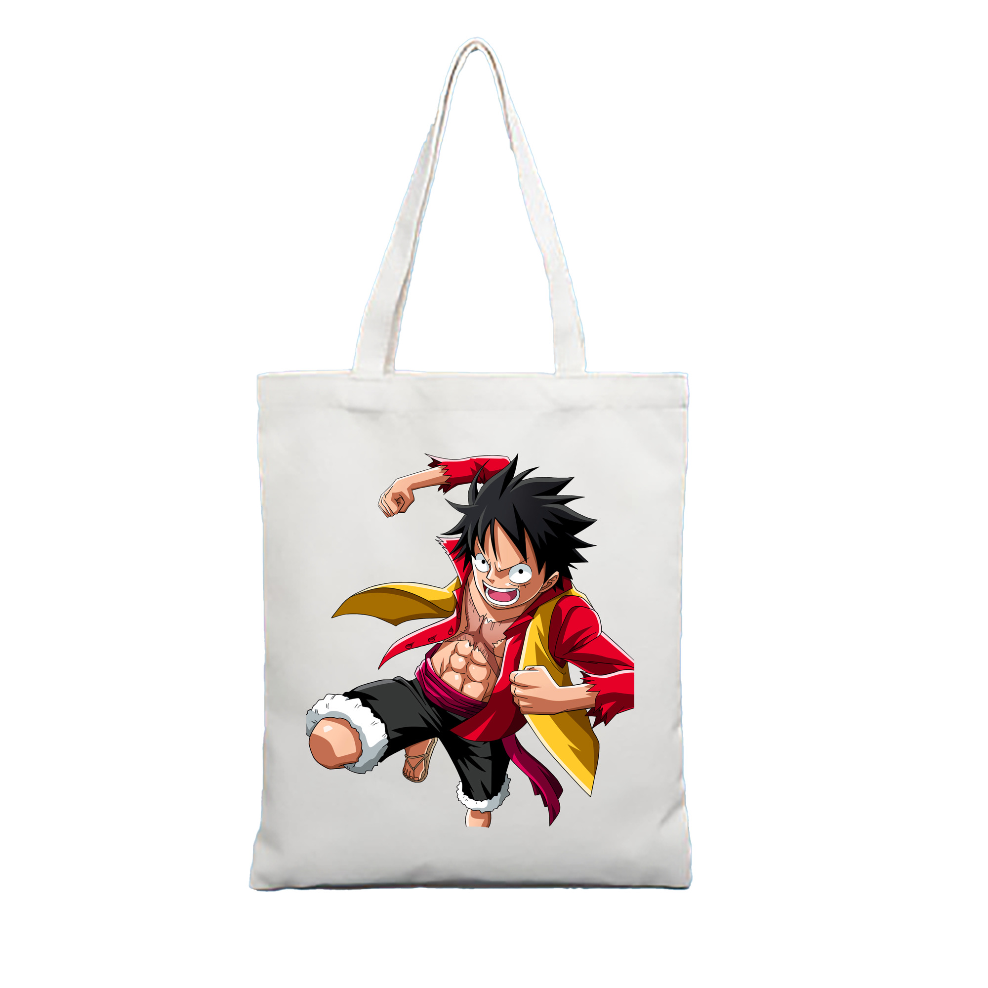ワンピース モンキー・D・ルフィ ONE PIECE Monkey D. Luffy 縦型キャンバス生地手提げバッグ　トートバッグ