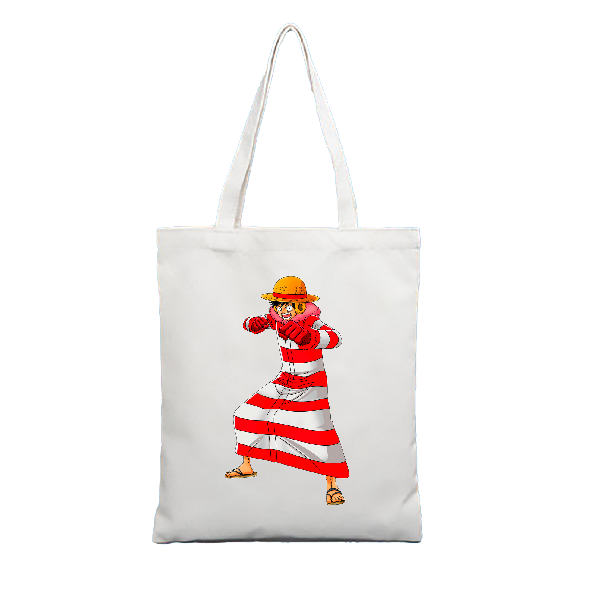 ワンピース モンキー・D・ルフィ ONE PIECE Monkey D. Luffy 縦型キャンバス生地手提げバッグ　トートバッグ