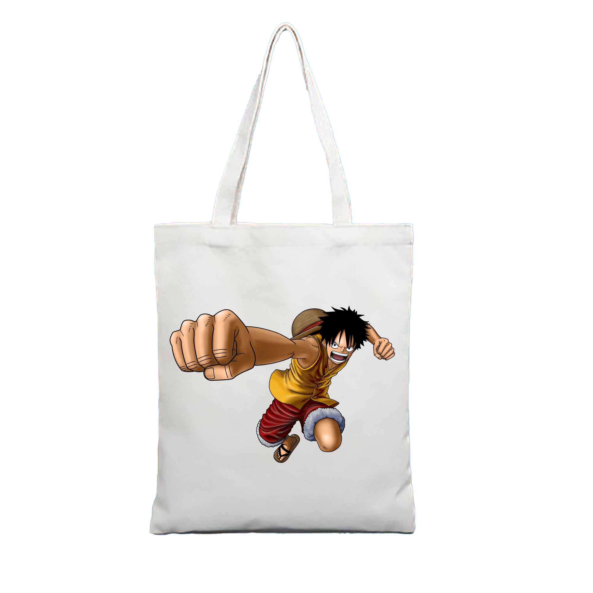 ワンピース モンキー・D・ルフィ ONE PIECE Monkey D. Luffy 縦型キャンバス生地手提げバッグ　トートバッグ