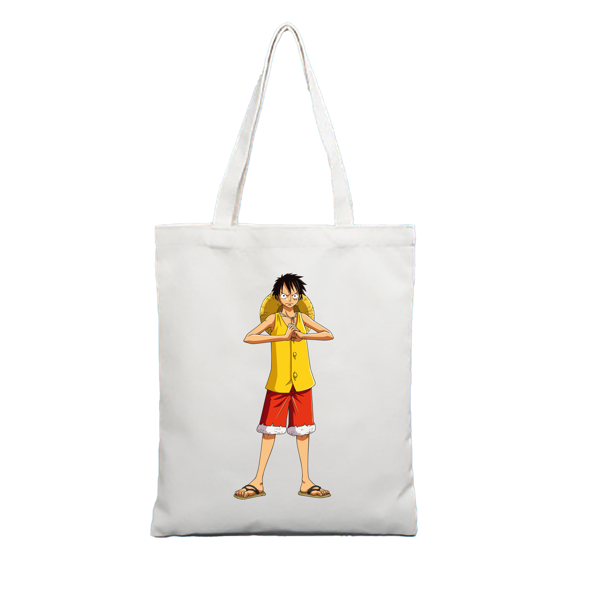 ワンピース モンキー・D・ルフィ ONE PIECE Monkey D. Luffy 縦型キャンバス生地手提げバッグ　トートバッグ