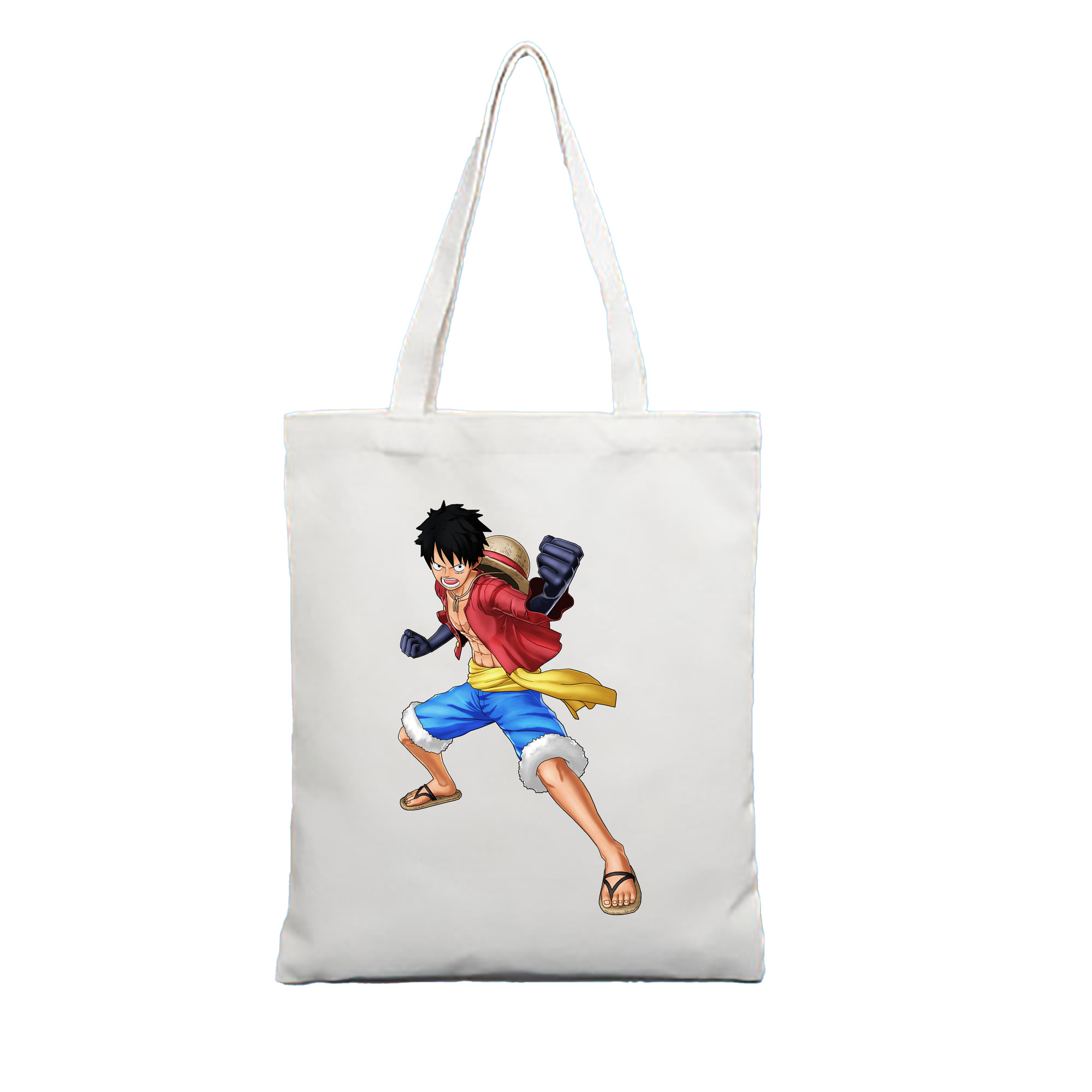 ワンピース モンキー・D・ルフィ ONE PIECE Monkey D. Luffy 縦型キャンバス生地手提げバッグ　トートバッグ