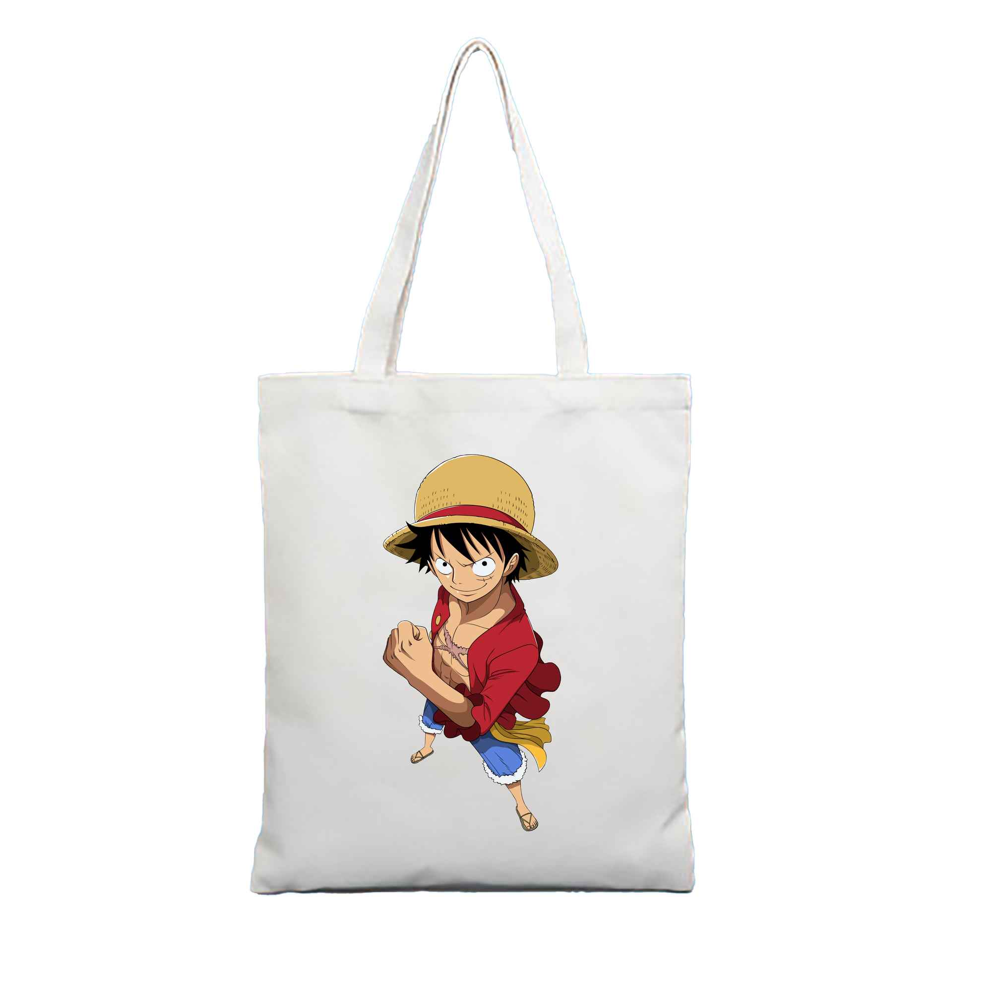 ワンピース モンキー・D・ルフィ ONE PIECE Monkey D. Luffy 縦型キャンバス生地手提げバッグ　トートバッグ