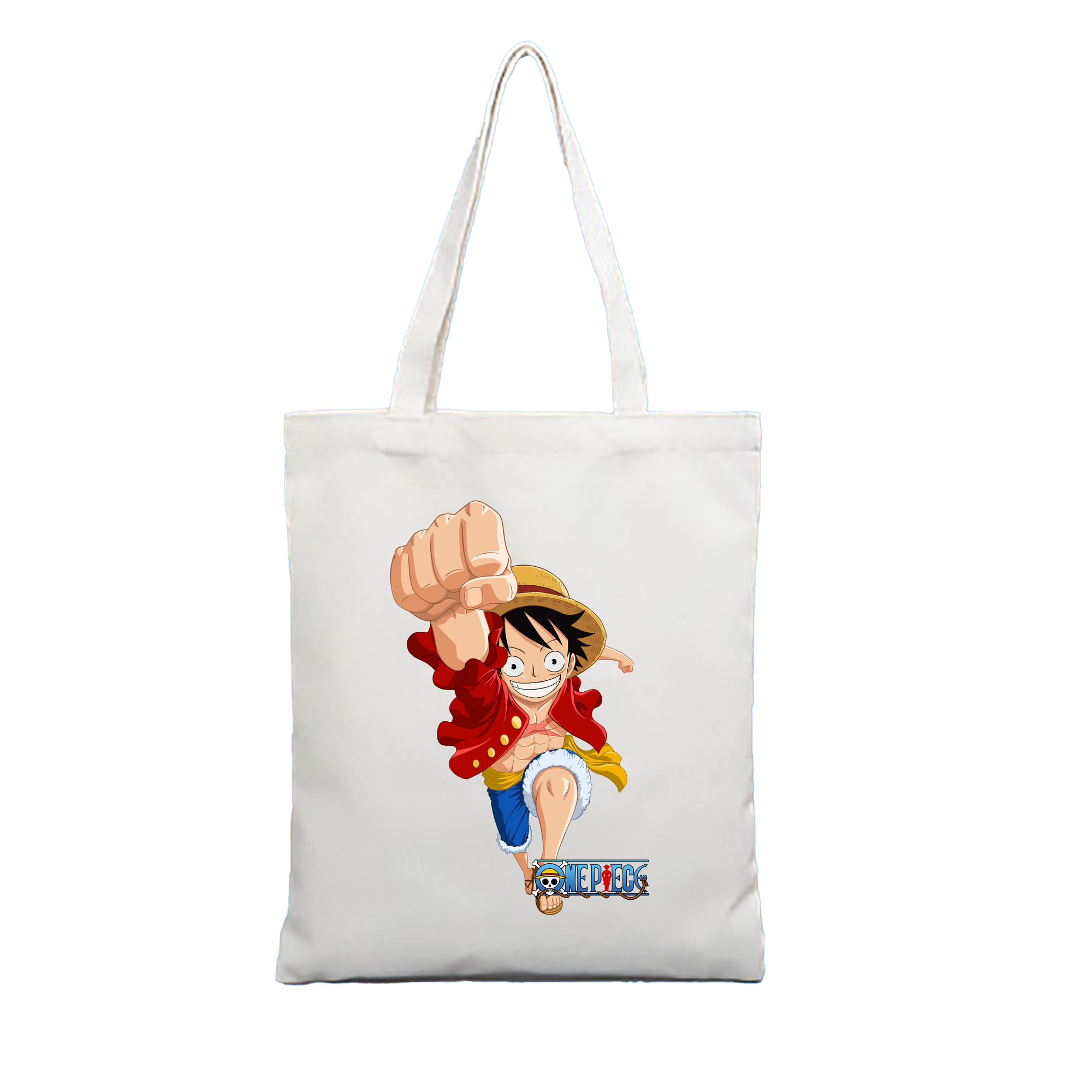 ワンピース モンキー・D・ルフィ ONE PIECE Monkey D. Luffy 縦型キャンバス生地手提げバッグ　トートバッグ