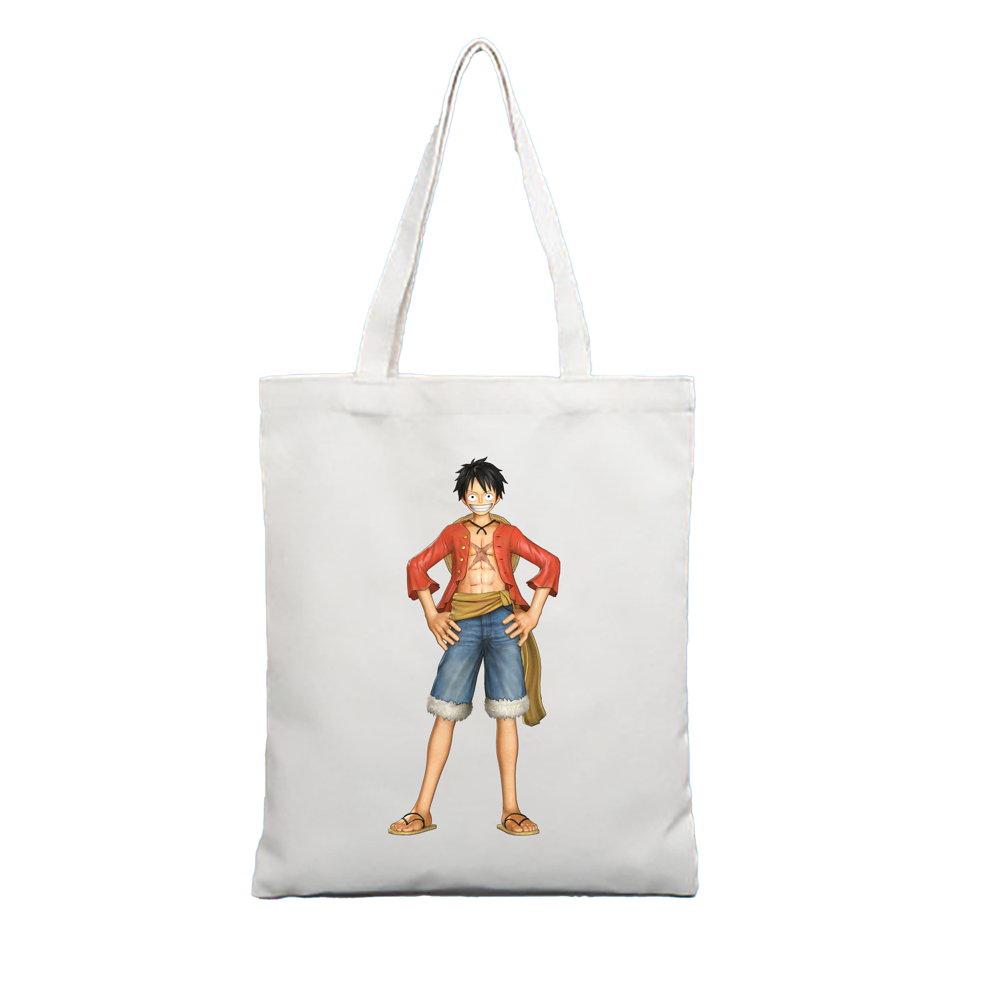 ワンピース モンキー・D・ルフィ ONE PIECE Monkey D. Luffy 縦型キャンバス生地手提げバッグ　トートバッグ