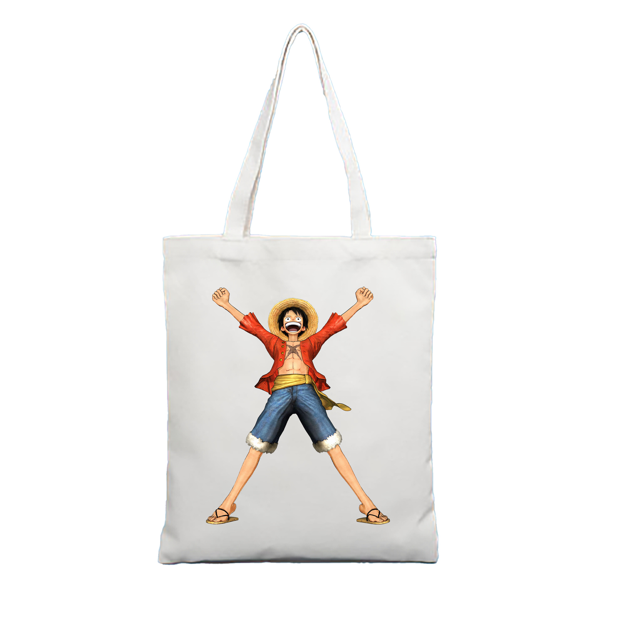 ワンピース モンキー・D・ルフィ ONE PIECE Monkey D. Luffy 縦型キャンバス生地手提げバッグ　トートバッグ