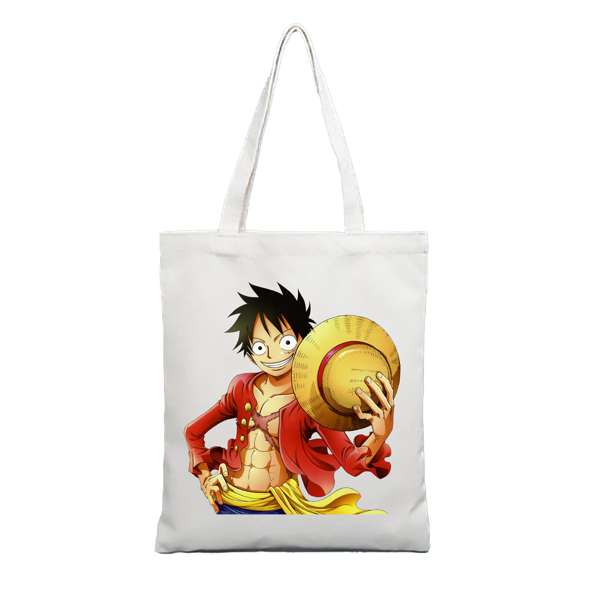 ワンピース モンキー・D・ルフィ ONE PIECE Monkey D. Luffy 縦型キャンバス生地手提げバッグ　トートバッグ