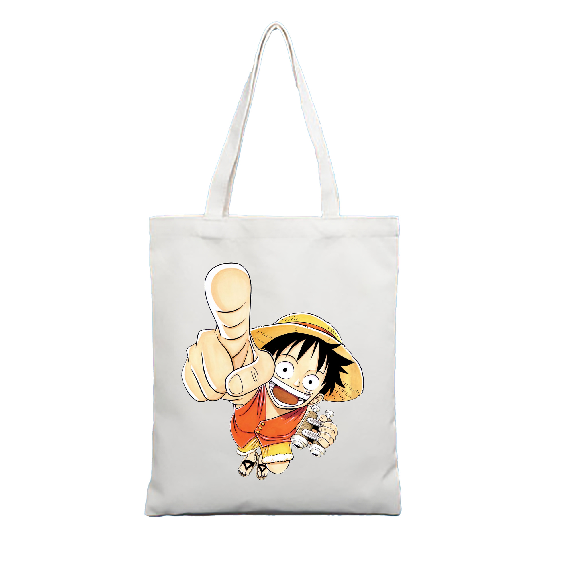 ワンピース モンキー・D・ルフィ ONE PIECE Monkey D. Luffy 縦型キャンバス生地手提げバッグ　トートバッグ