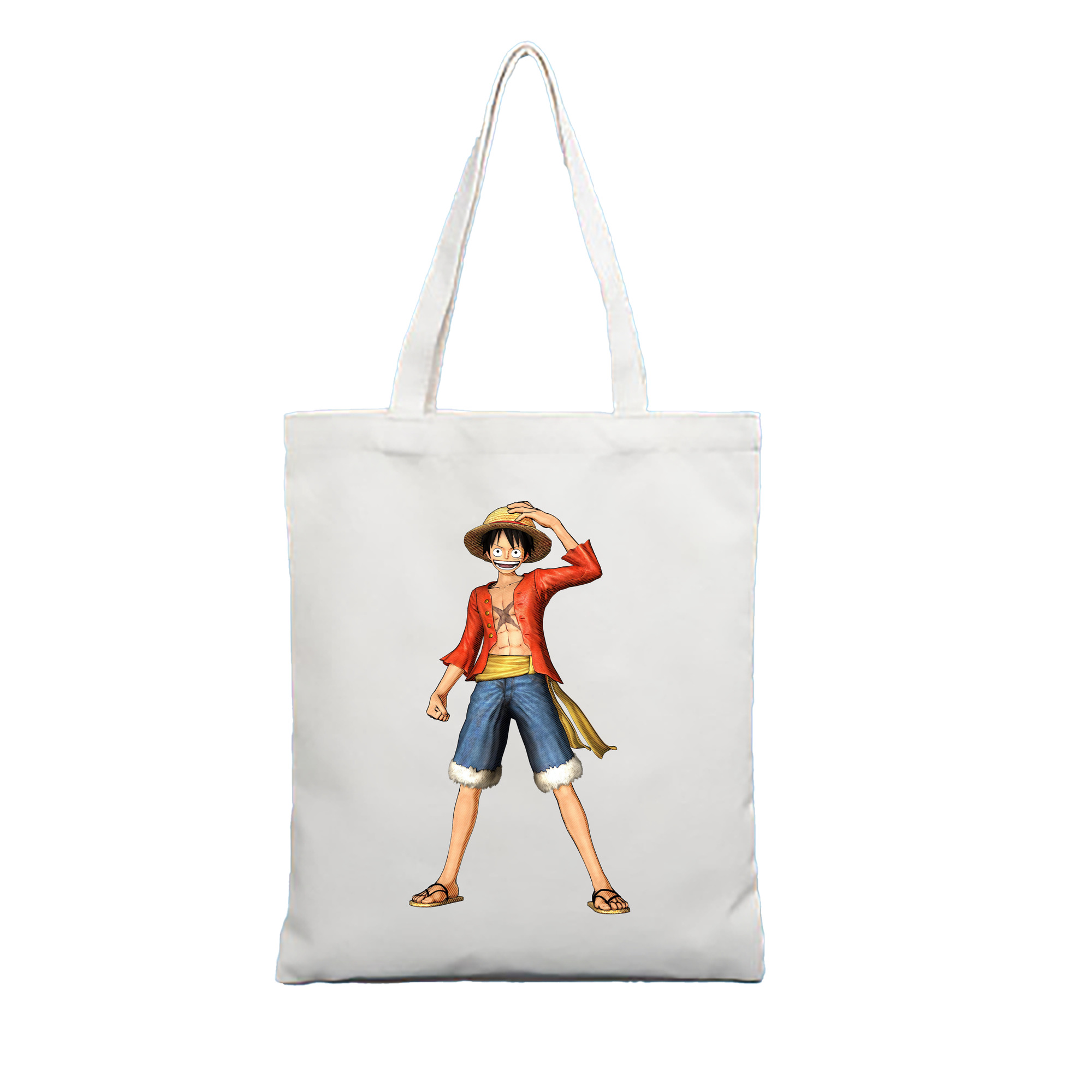 ワンピース モンキー・D・ルフィ ONE PIECE Monkey D. Luffy 縦型キャンバス生地手提げバッグ　トートバッグ
