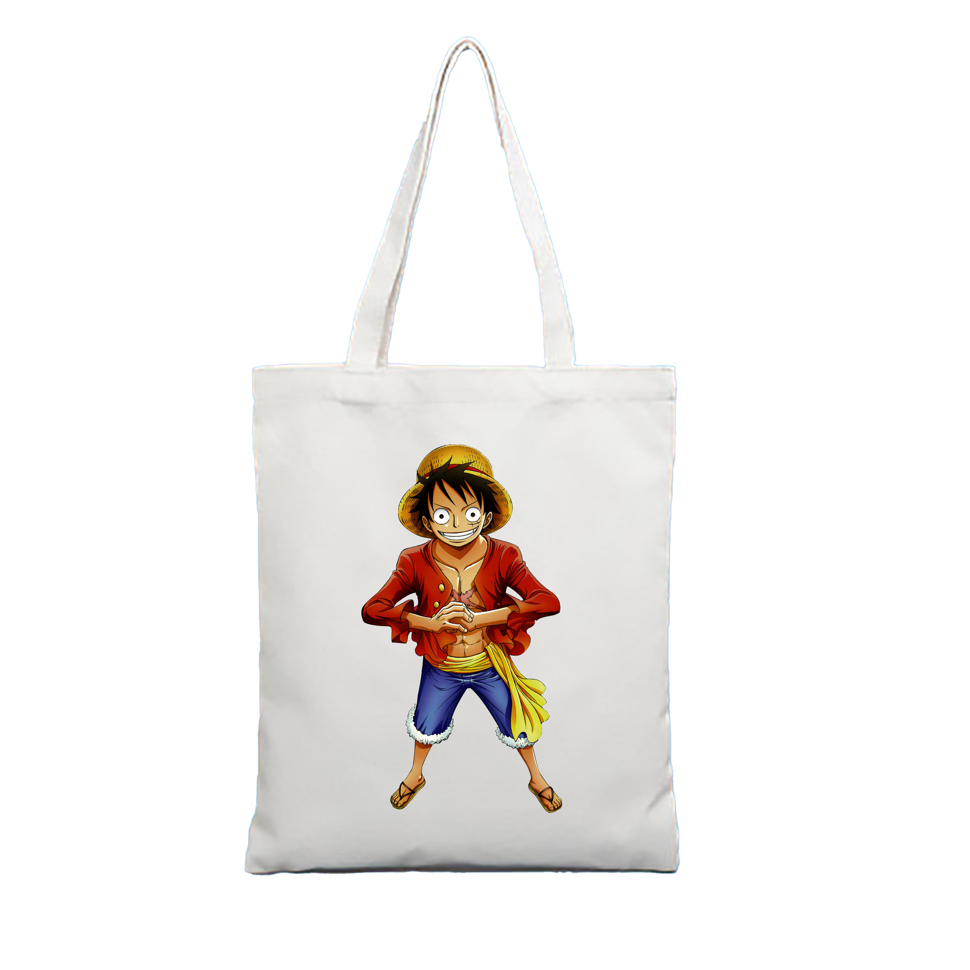 ワンピース モンキー・D・ルフィ ONE PIECE Monkey D. Luffy 縦型キャンバス生地手提げバッグ　トートバッグ
