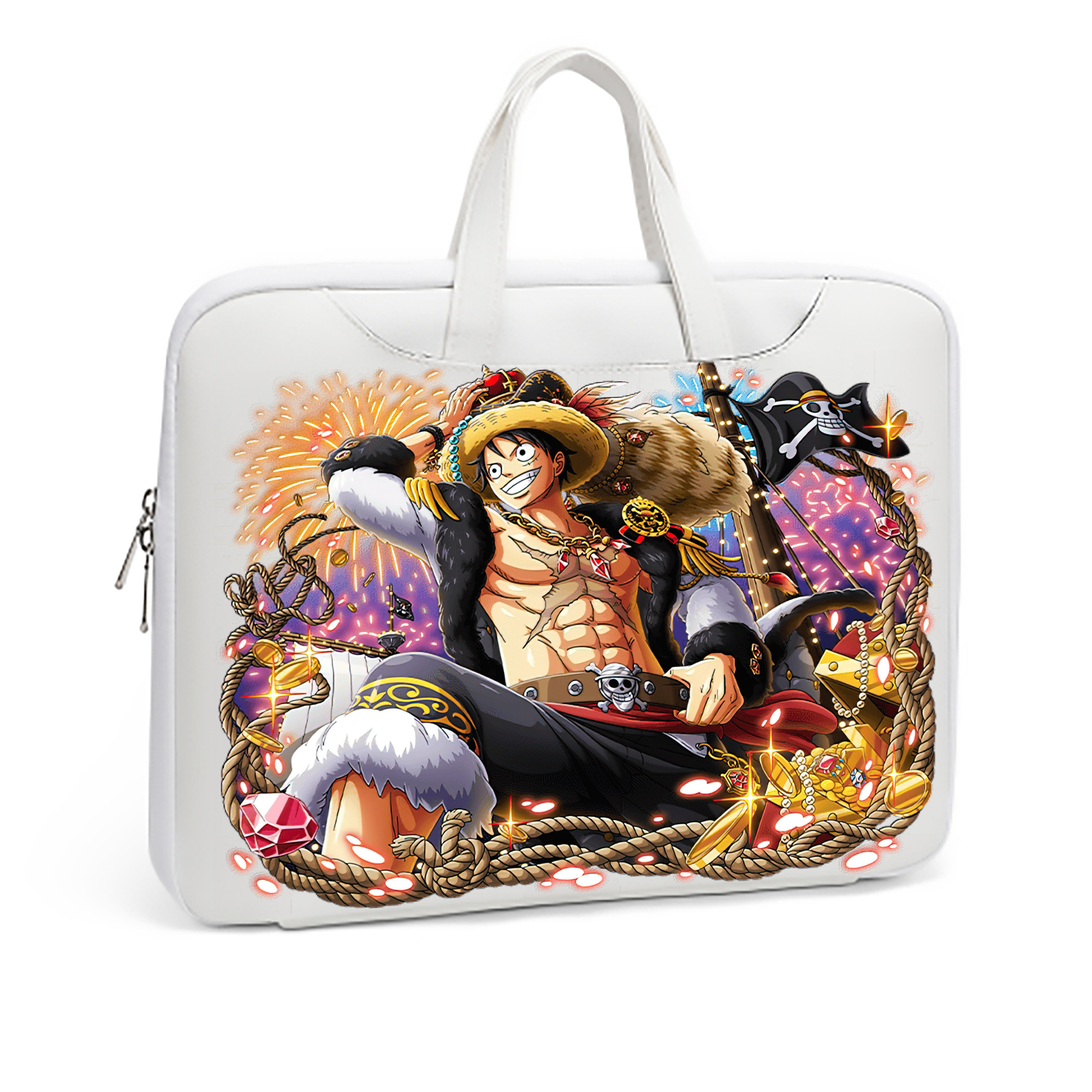 （画像用） ワンピース モンキー・D・ルフィ ONE PIECE Monkey D. Luffy レザーラップトップバッグ　ノートパソコンケース
