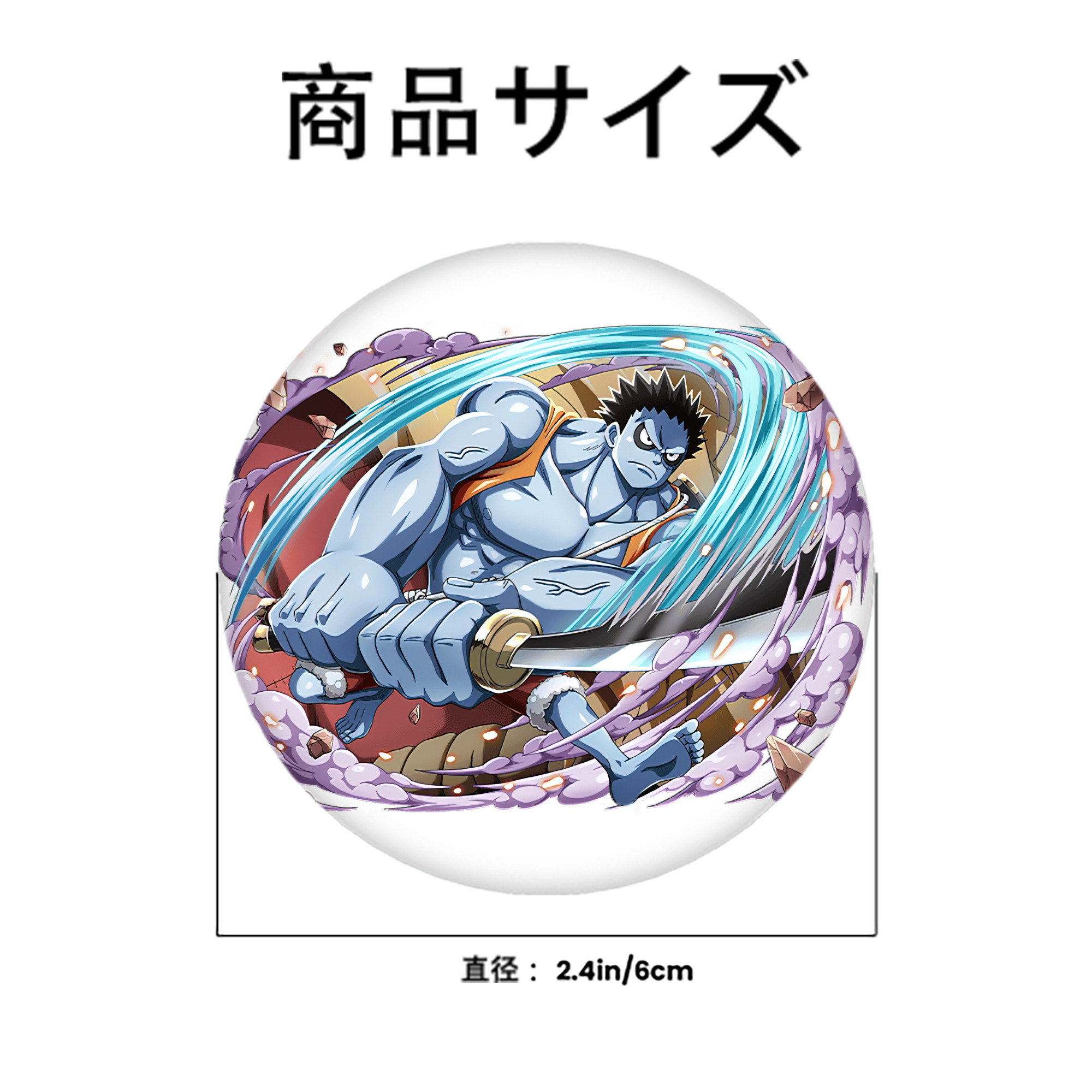 ワンピース モンキー・D・ルフィ ONE PIECE Monkey D. Luffy 6cm 缶バッジ 複数セット