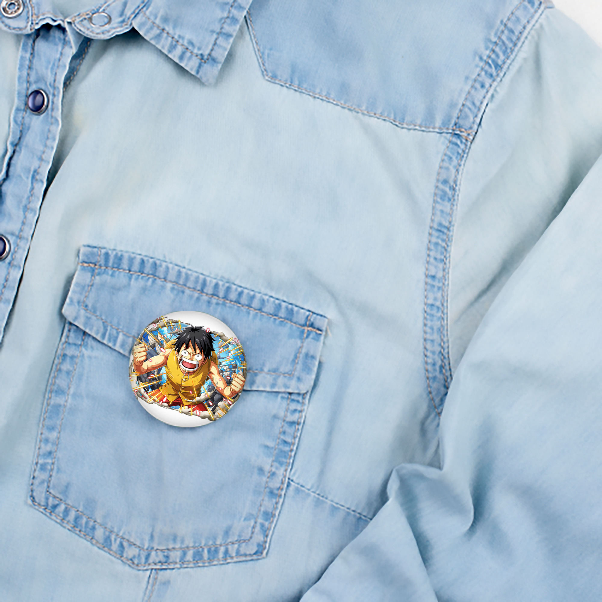 ワンピース モンキー・D・ルフィ ONE PIECE Monkey D. Luffy 6cm 缶バッジ 複数セット
