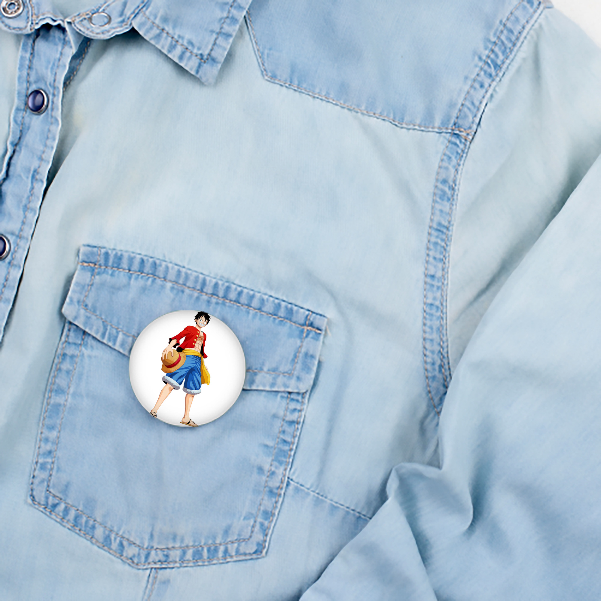 ワンピース モンキー・D・ルフィ ONE PIECE Monkey D. Luffy 6cm 缶バッジ 複数セット