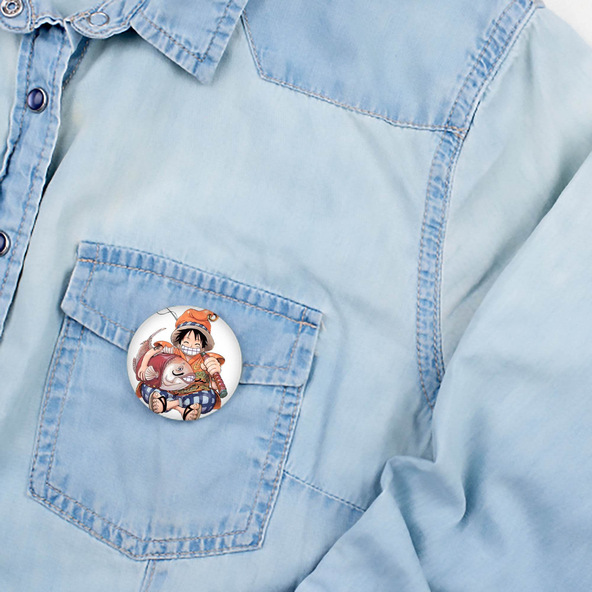 ワンピース モンキー・D・ルフィ ONE PIECE Monkey D. Luffy 6cm 缶バッジ 複数セット