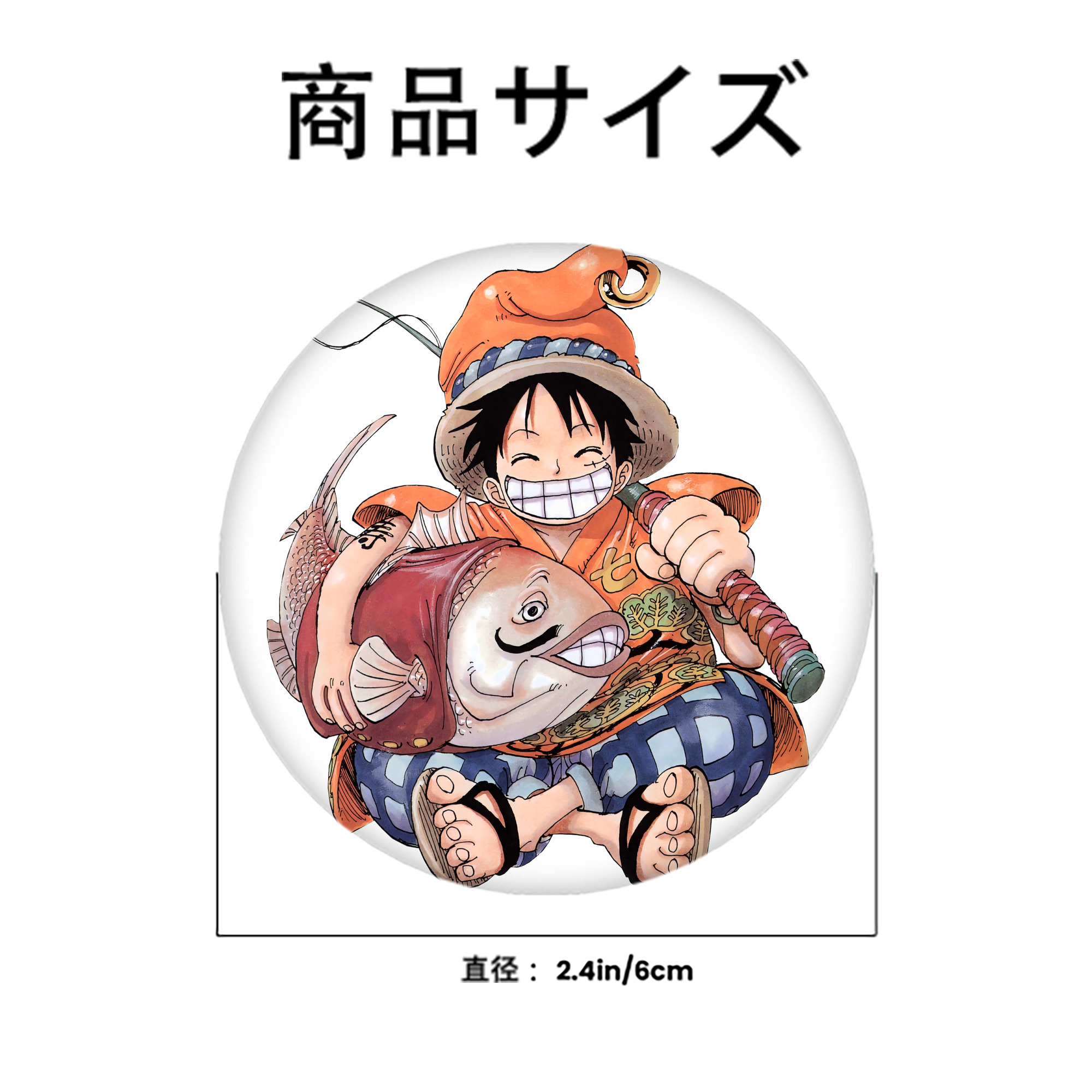 ワンピース モンキー・D・ルフィ ONE PIECE Monkey D. Luffy 6cm 缶バッジ 複数セット