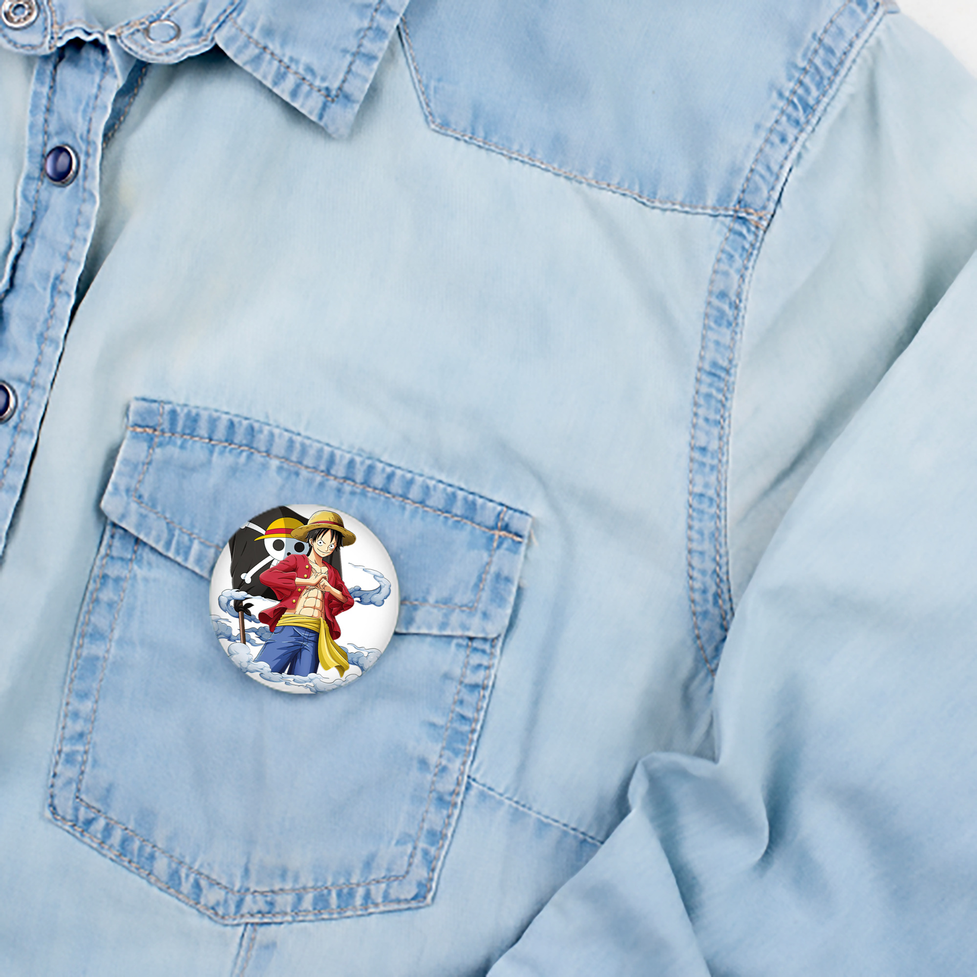 ワンピース モンキー・D・ルフィ ONE PIECE Monkey D. Luffy 6cm 缶バッジ 複数セット