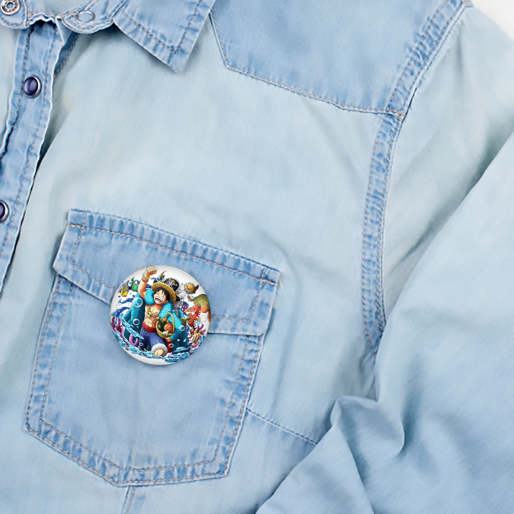 ワンピース モンキー・D・ルフィ ONE PIECE Monkey D. Luffy 6cm 缶バッジ 複数セット