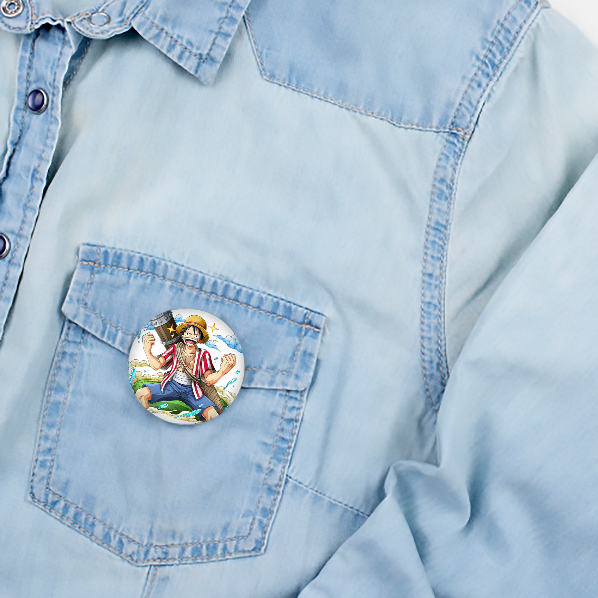 ワンピース モンキー・D・ルフィ ONE PIECE Monkey D. Luffy 6cm 缶バッジ 複数セット