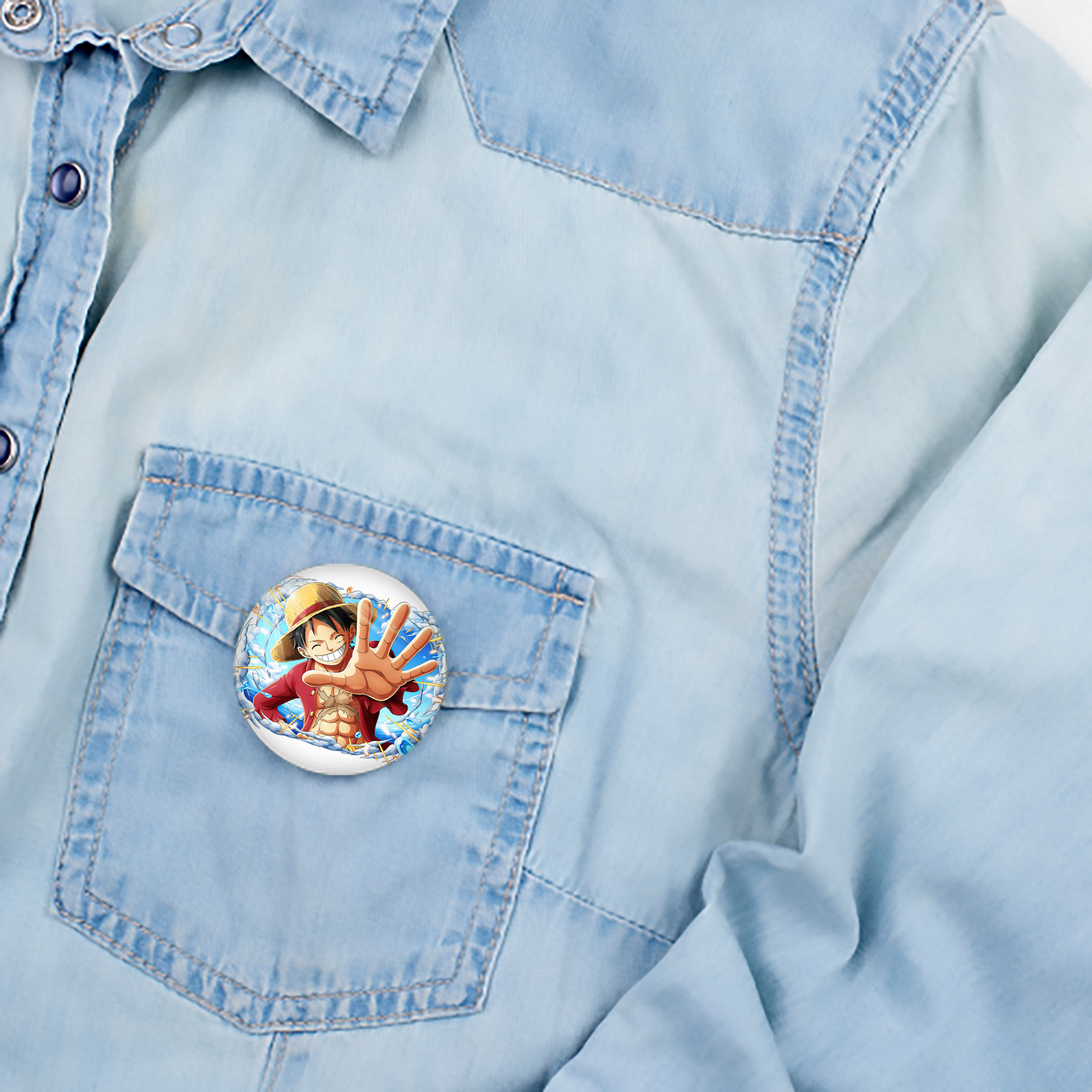 ワンピース モンキー・D・ルフィ ONE PIECE Monkey D. Luffy 6cm 缶バッジ 複数セット