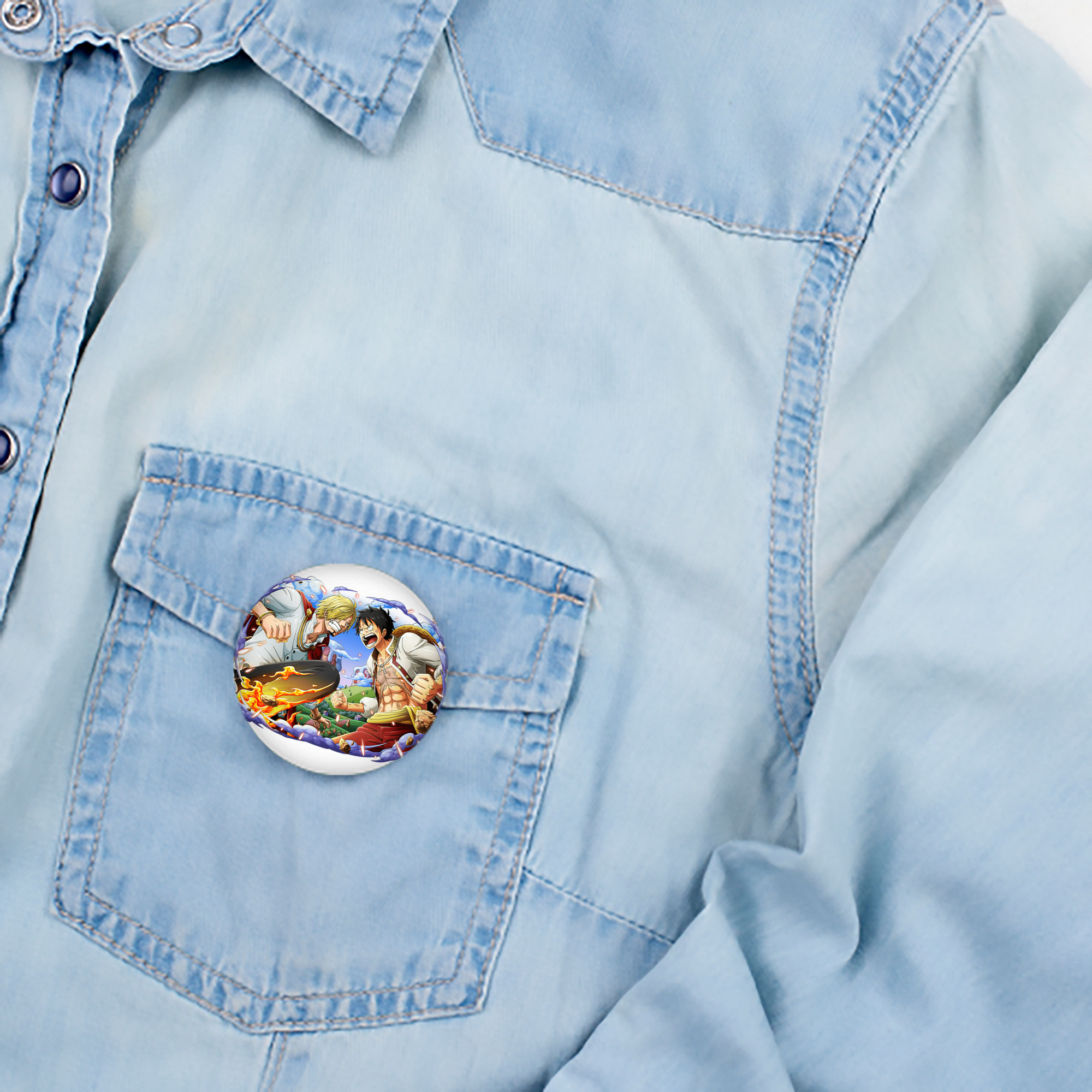 ワンピース モンキー・D・ルフィ ONE PIECE Monkey D. Luffy 6cm 缶バッジ 複数セット