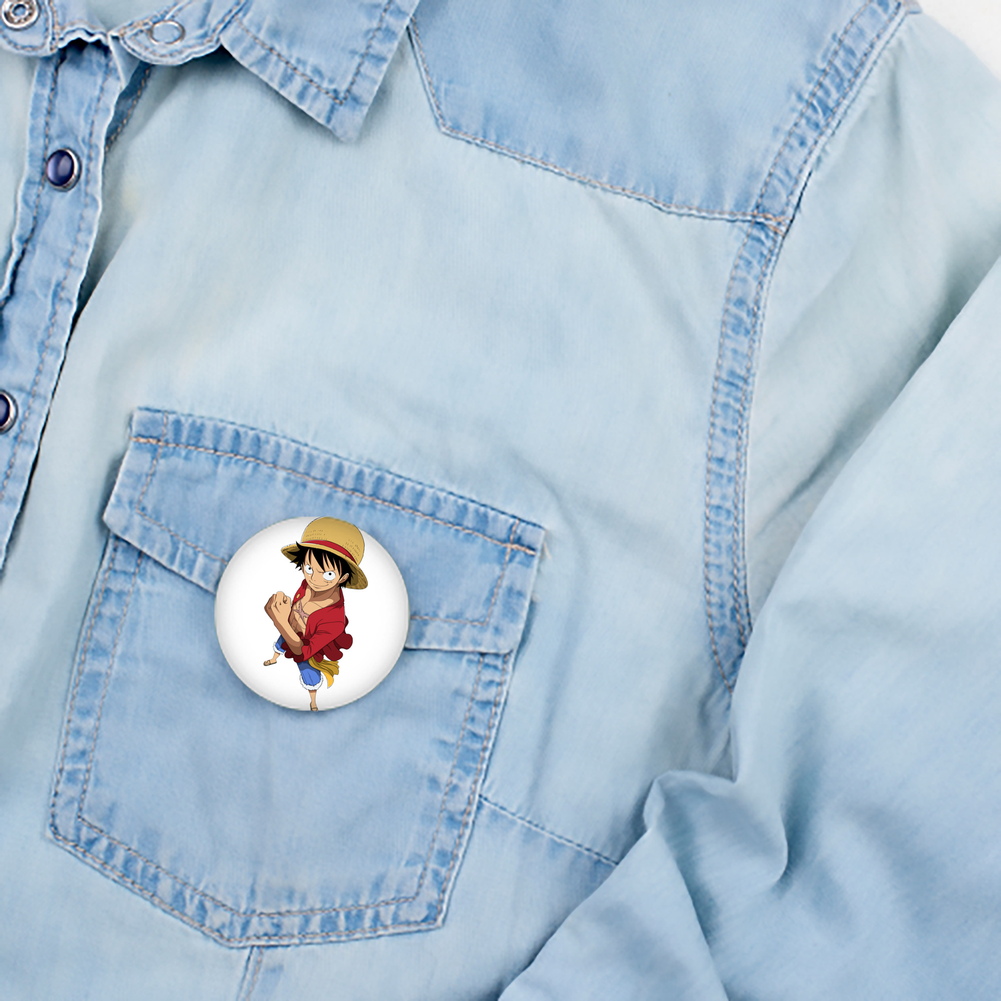 ワンピース モンキー・D・ルフィ ONE PIECE Monkey D. Luffy 6cm 缶バッジ 複数セット