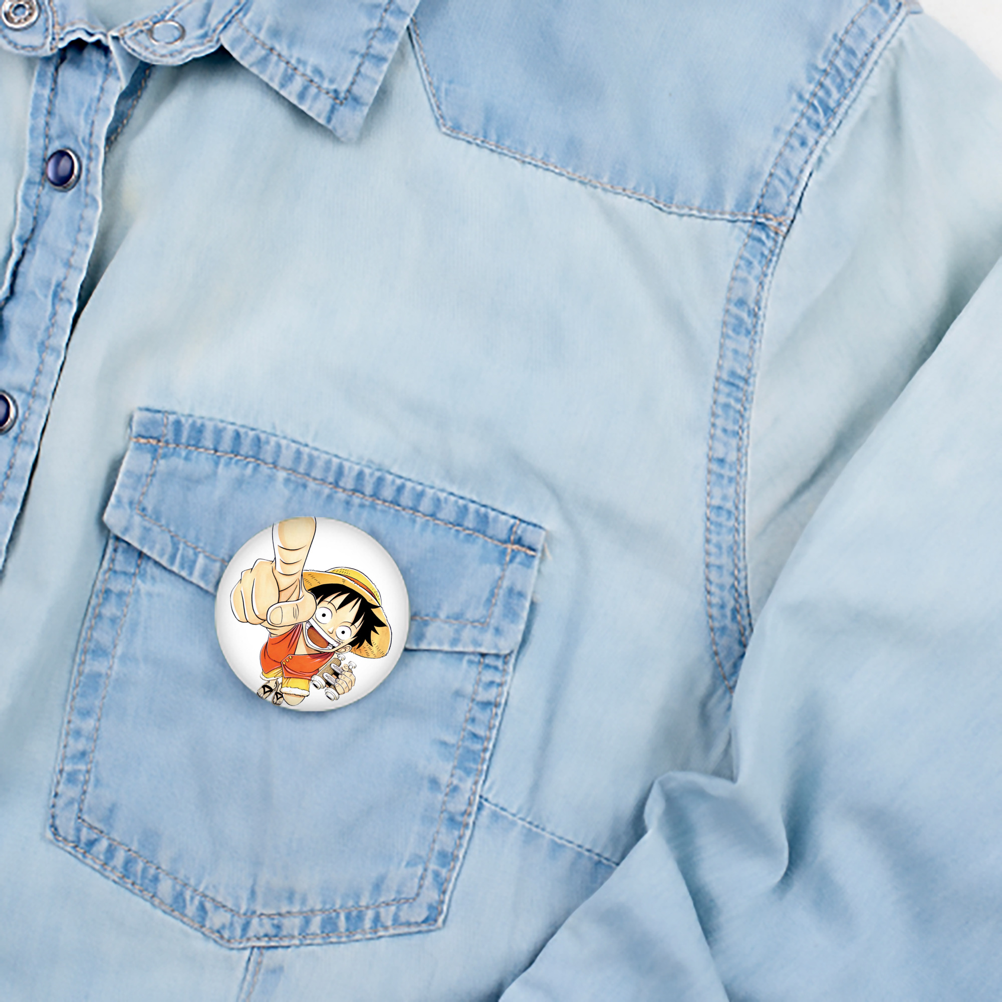 ワンピース モンキー・D・ルフィ ONE PIECE Monkey D. Luffy 6cm 缶バッジ 複数セット
