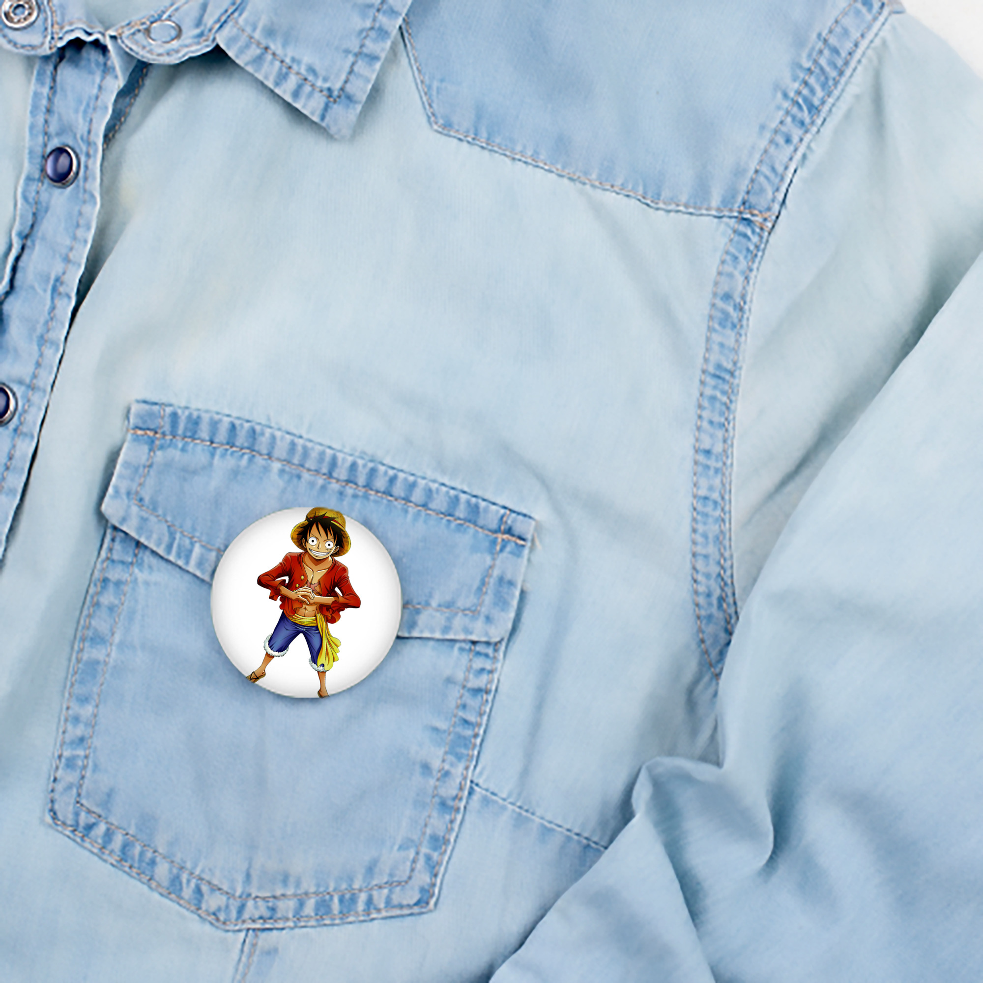 ワンピース モンキー・D・ルフィ ONE PIECE Monkey D. Luffy 6cm 缶バッジ 複数セット