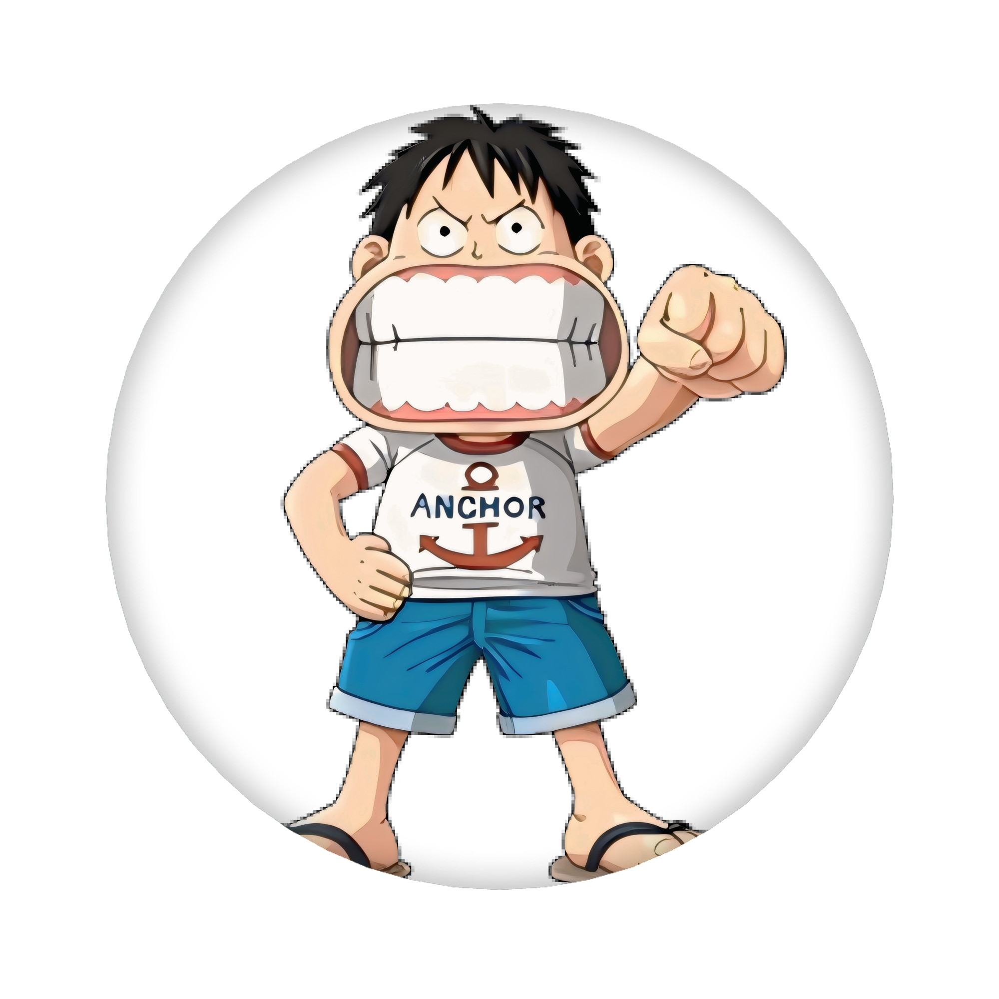（画像用） ワンピース モンキー・D・ルフィ ONE PIECE Monkey D. Luffy 6cm 缶バッジ 複数セット